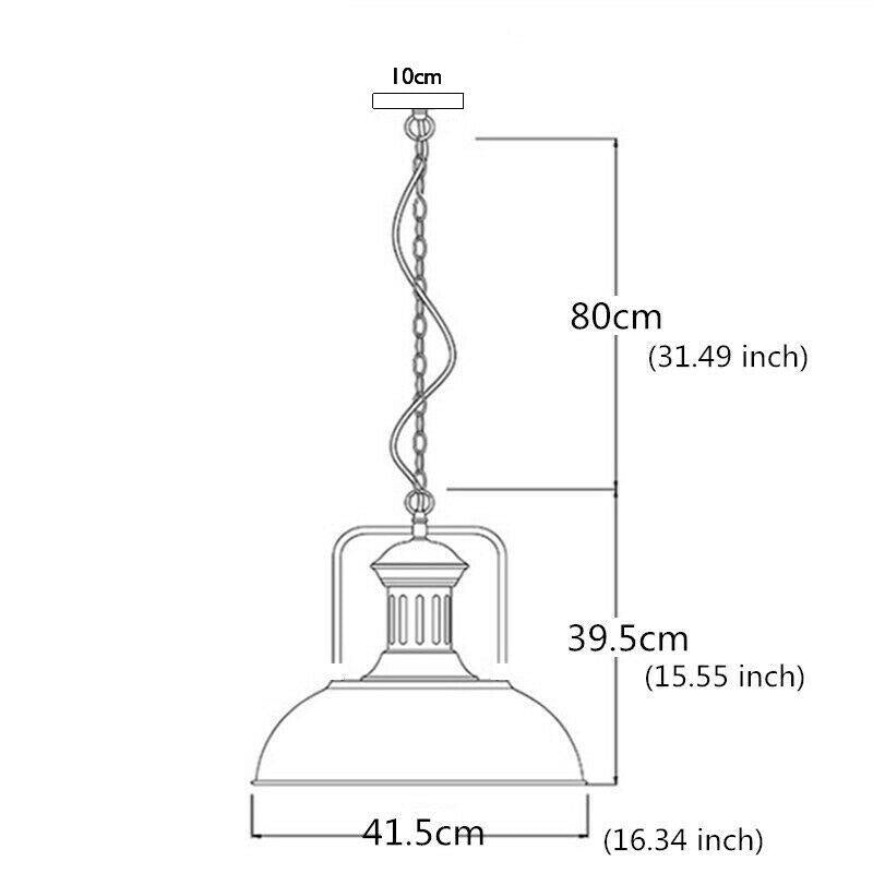 Industrial vintage Metal Adjustable Hanging ceiling Black white inner Lampshades E27Uk holder~3804-16