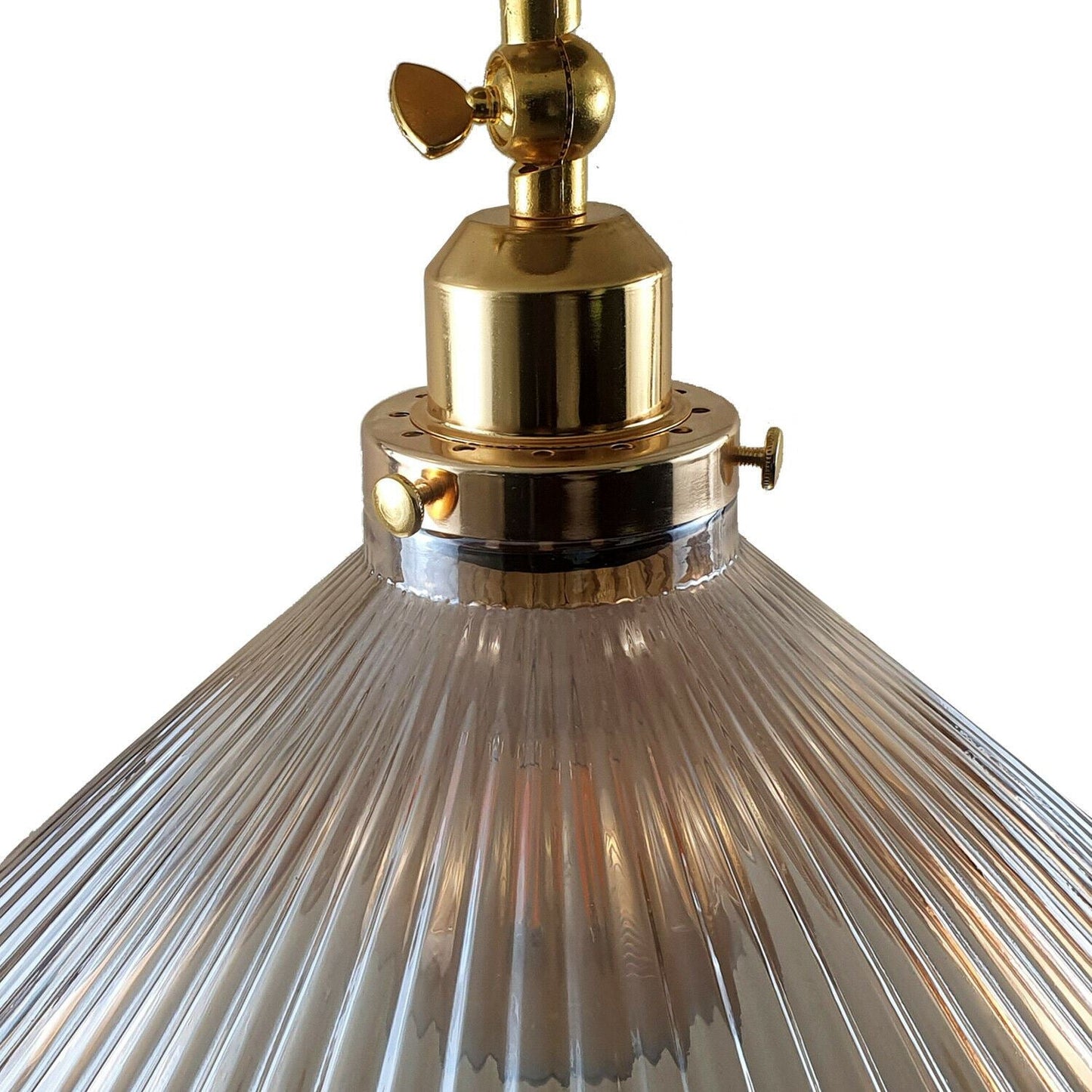 Vintage Modern Ceiling Pendant Light Flush Mount Amber Glass Shade~1382-12
