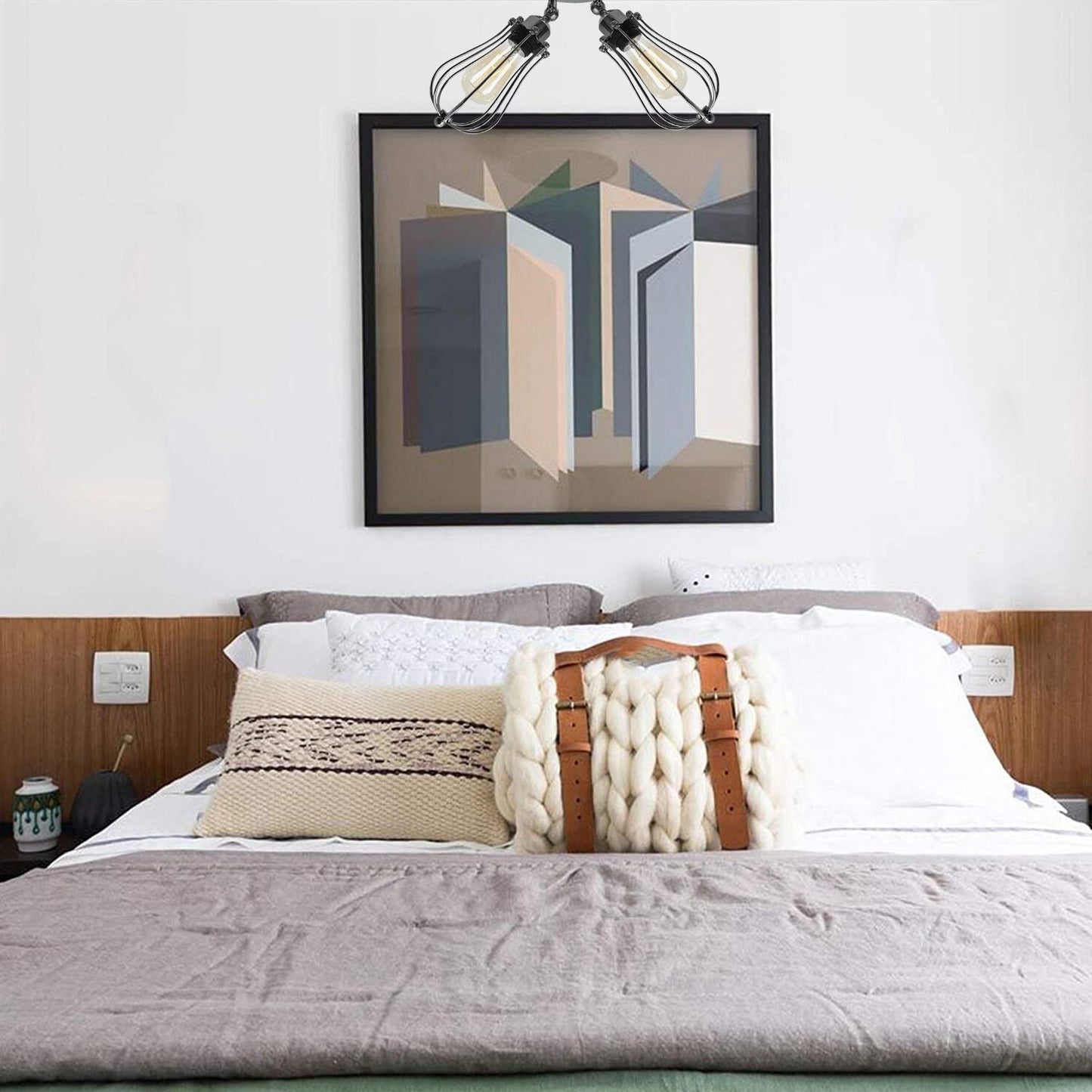 Modern Vintage Industrial Retro Loft Ceiling Lamp Shade Pendant Light UK~1177-9