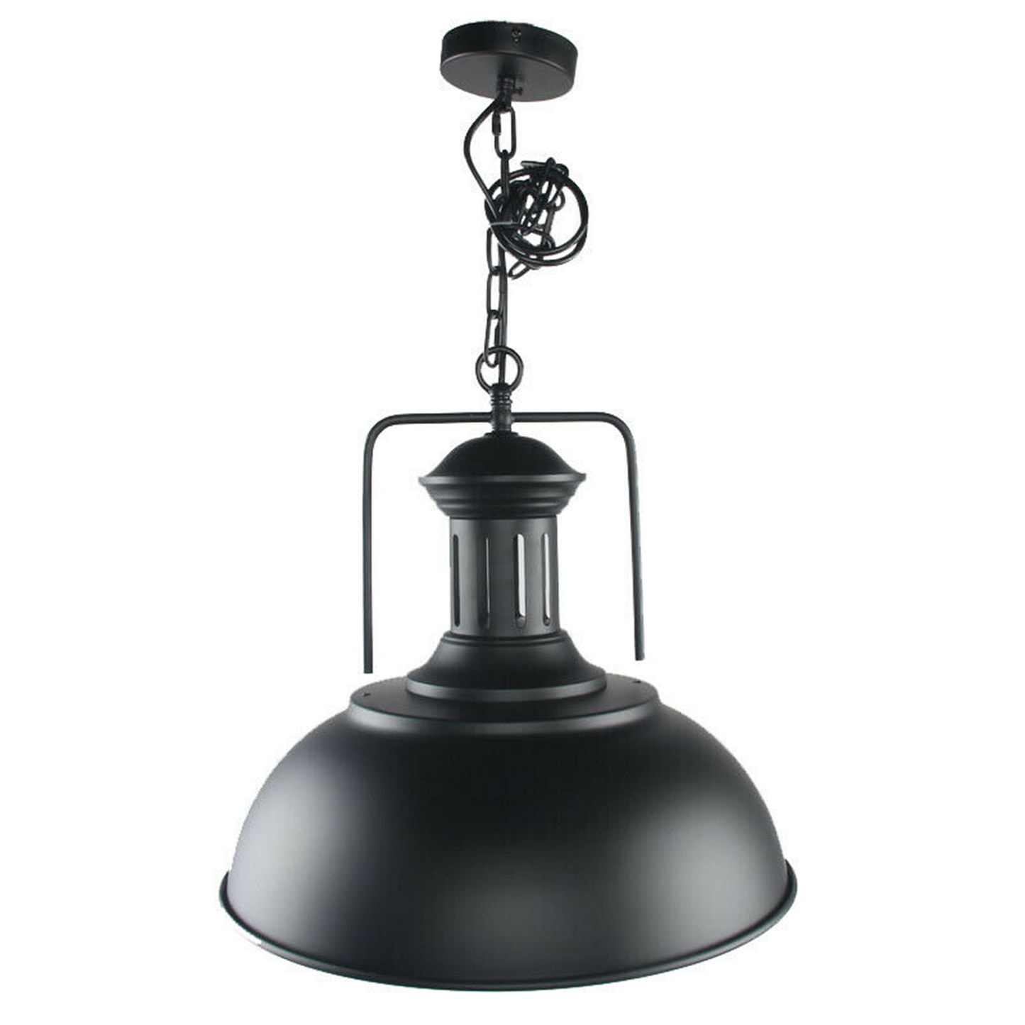 Industrial vintage Metal Adjustable Hanging ceiling Black white inner Lampshades E27Uk holder~3804-17