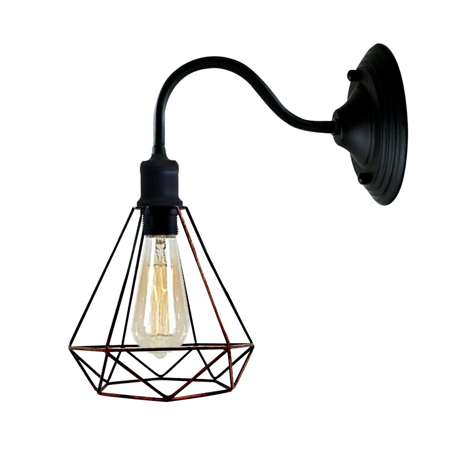 Modern Industrial Vintage Indoor Rustic Red colour Wall Light Lamp Fitting Fixture E27 Holder UK~3673-1