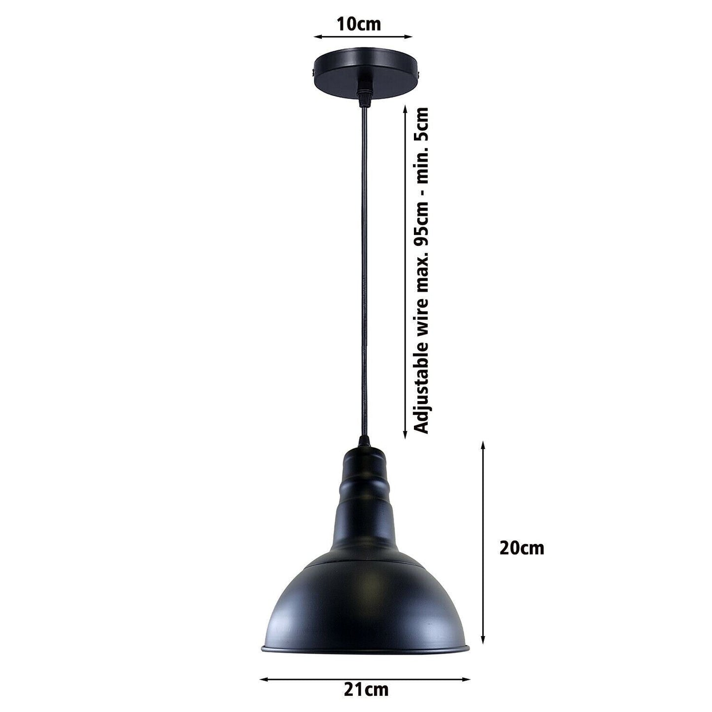 Retro Industrial Chandelier Ceiling Vintage Metal Light Shade Pendant light~1134-10