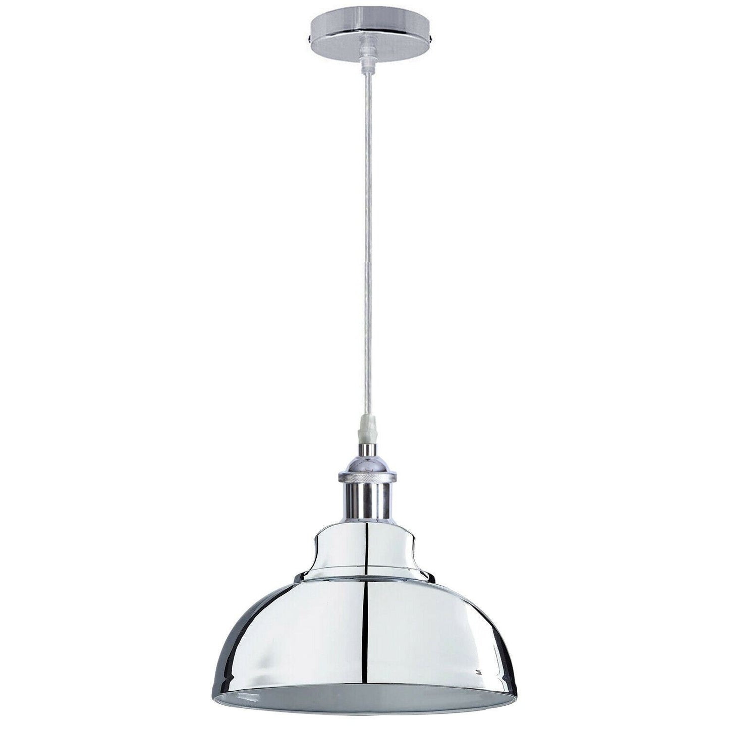 Vintage Modern Metal Ceiling Pendant Light Chrome Hanging Lamp With 95cm Adjustable Wire~1337-30