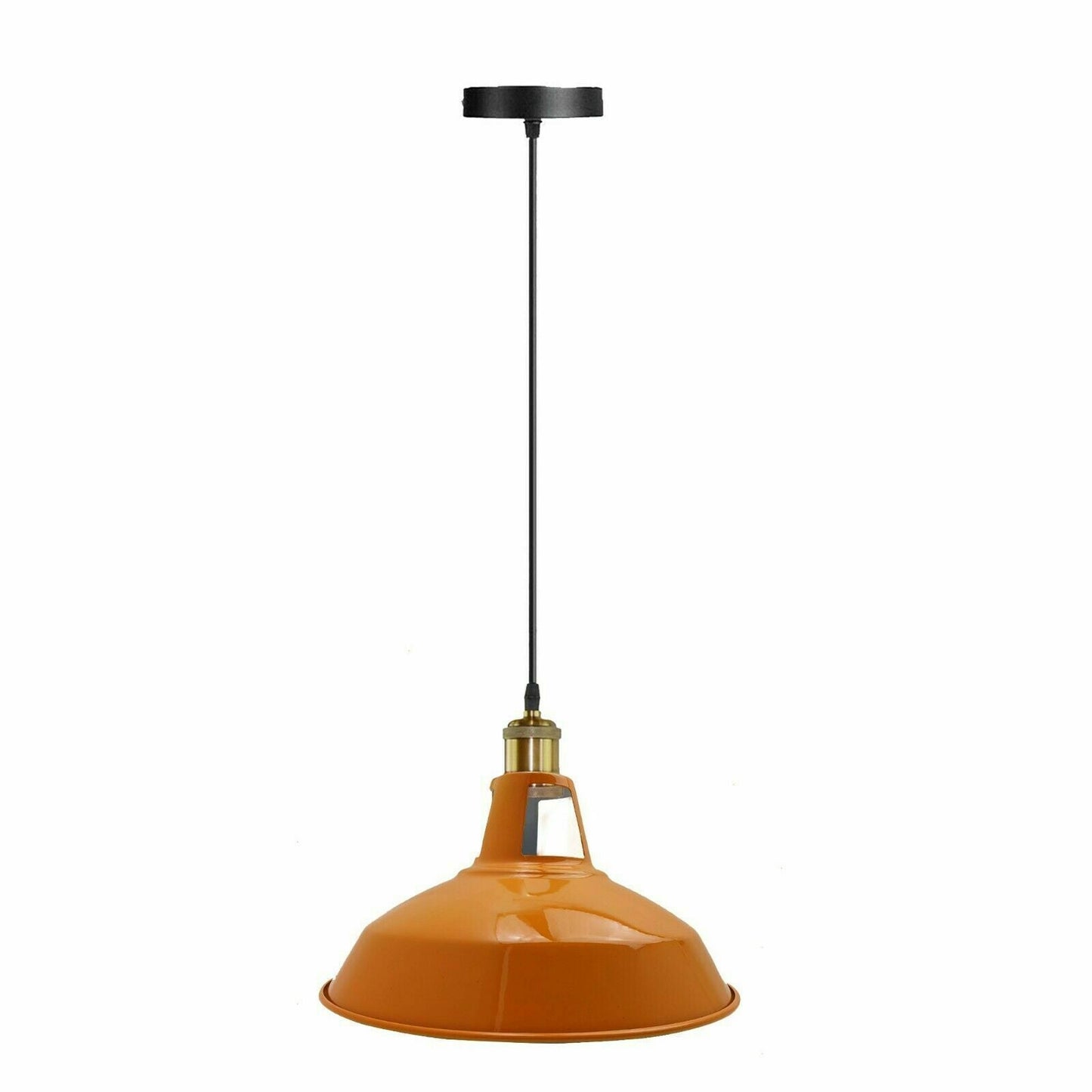 Vintage Modern Orange Metal Shade Ceiling Pendant Light Indoor Light Fitting With 95cm Adjustable Wire~1271-7