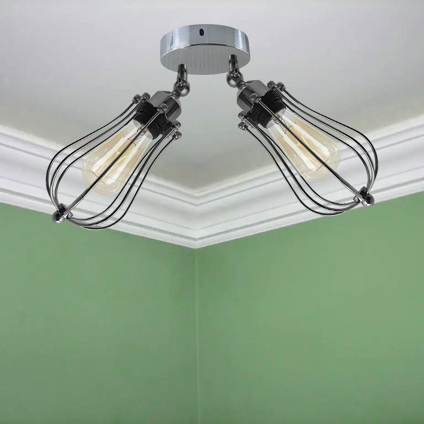Modern Vintage Industrial Retro Loft Ceiling Lamp Shade Pendant Light UK~1177-4