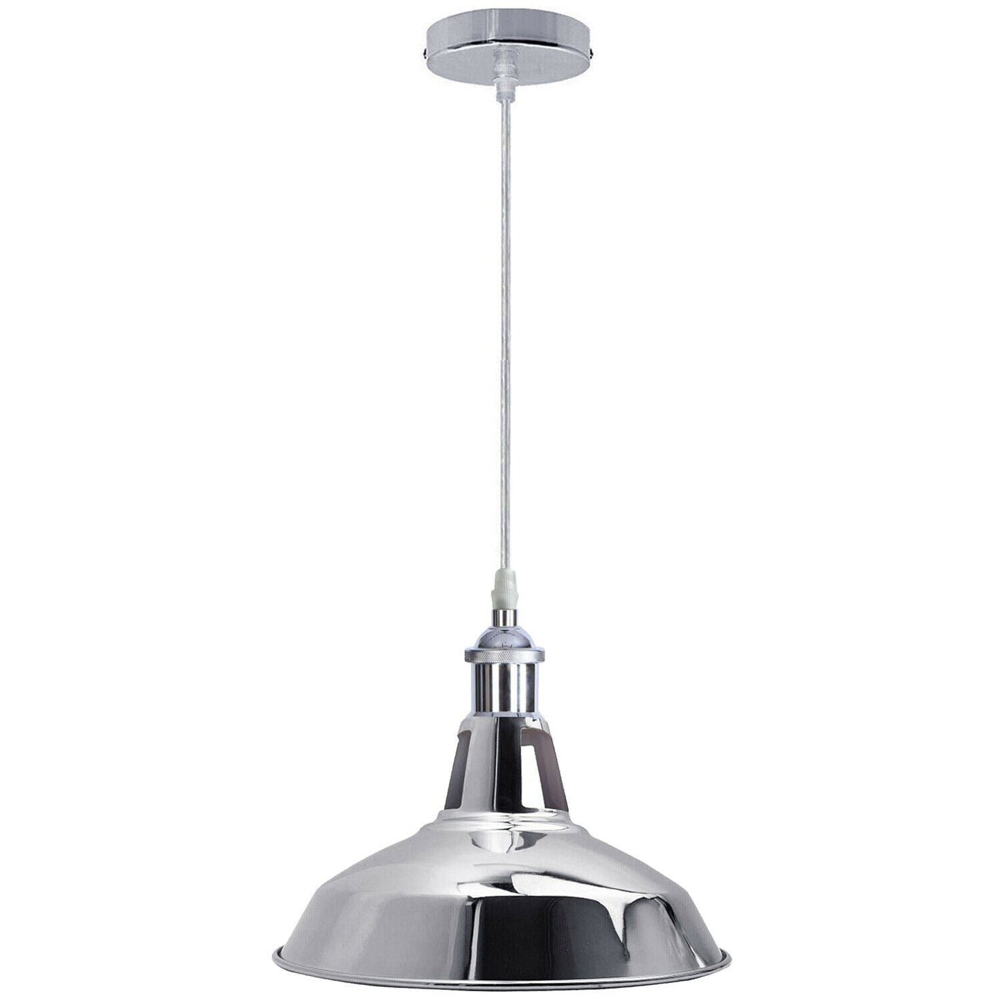 Vintage Modern Metal Ceiling Pendant Light Chrome Hanging Lamp With 95cm Adjustable Wire~1337-1