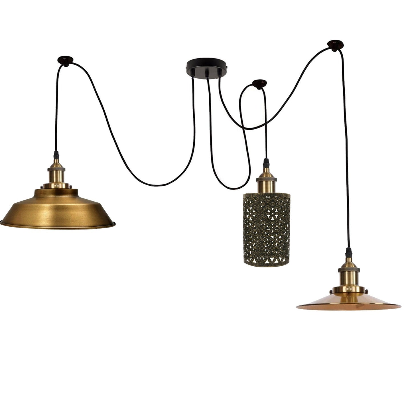 2m Pendant Light Cage Retro Industrial Ceiling Light Spider Lamp~1166-1