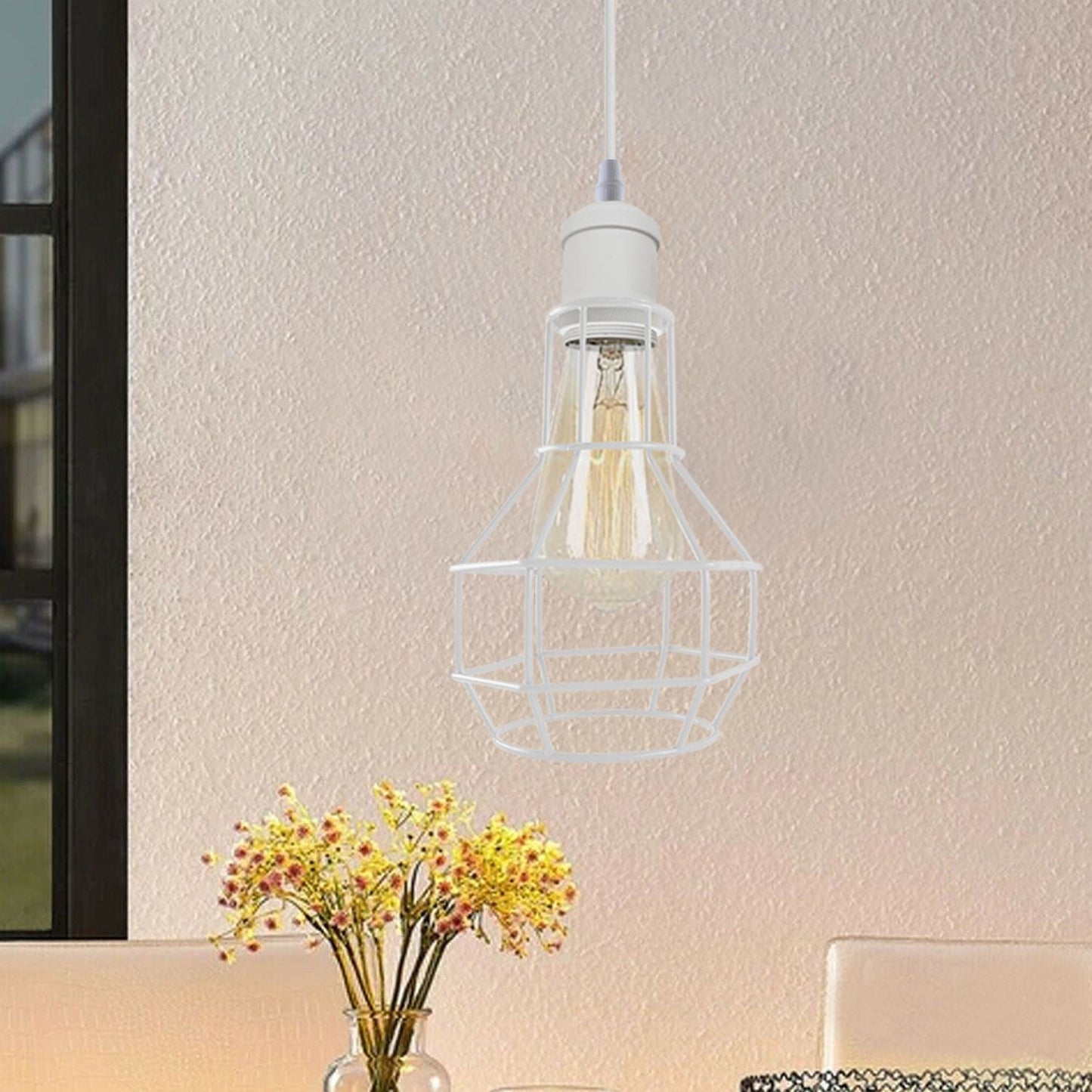 Modern Loft Vintage Industrial Retro Wire Cage Shade Pendant Light~3401-22