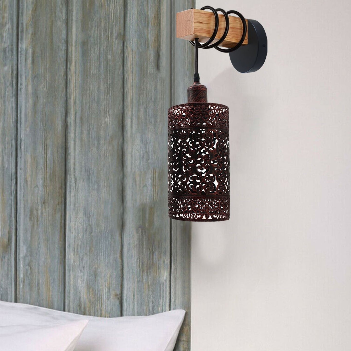 Wall Sconce Lighting Fixture Lamps Down Indoor Wooden Wall Lights Night Lamp for Living Room Bedroom Hallway~1312-12