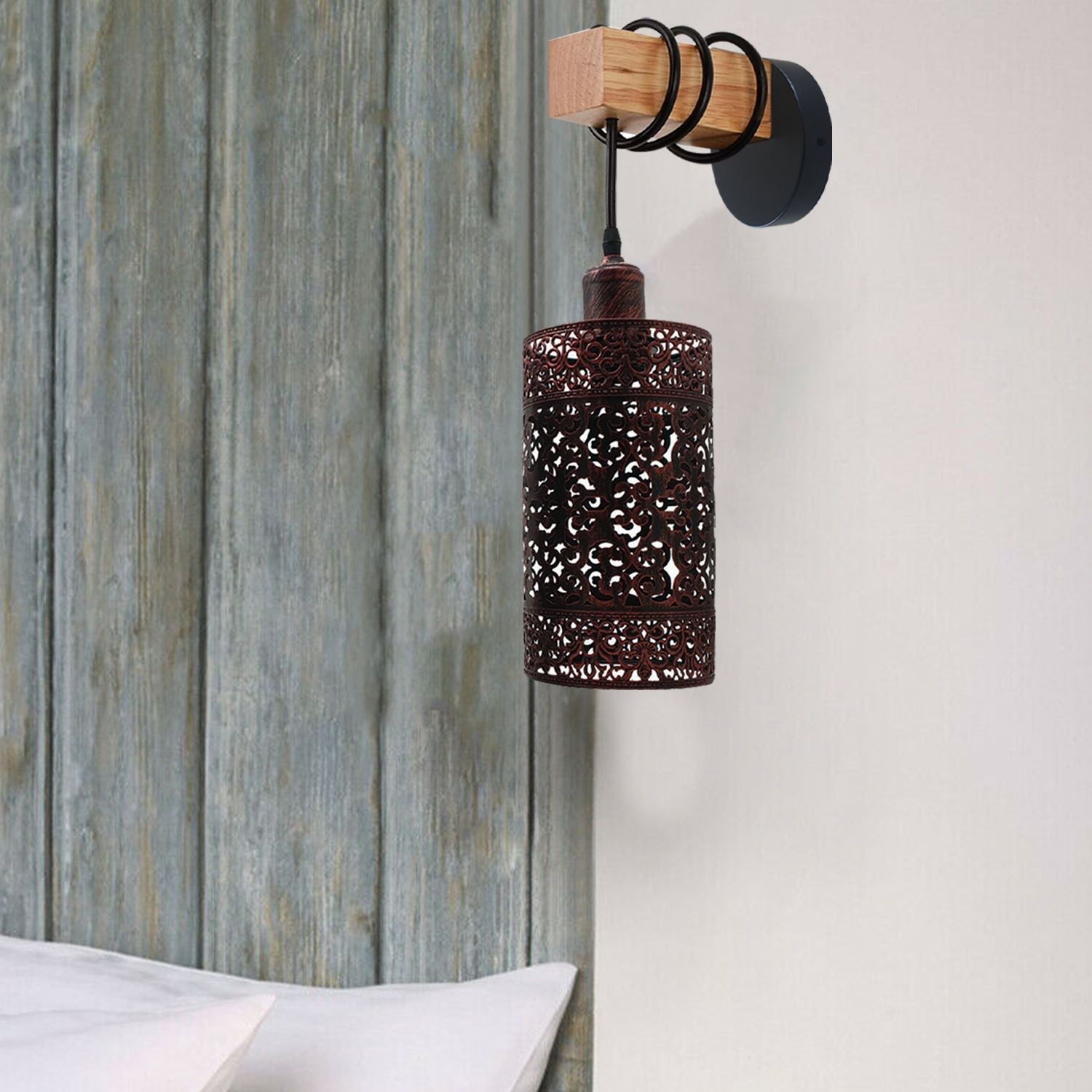 Wall Sconce Lighting Fixture Lamps Down Indoor Wooden Wall Lights Night Lamp for Living Room Bedroom Hallway~1312-12