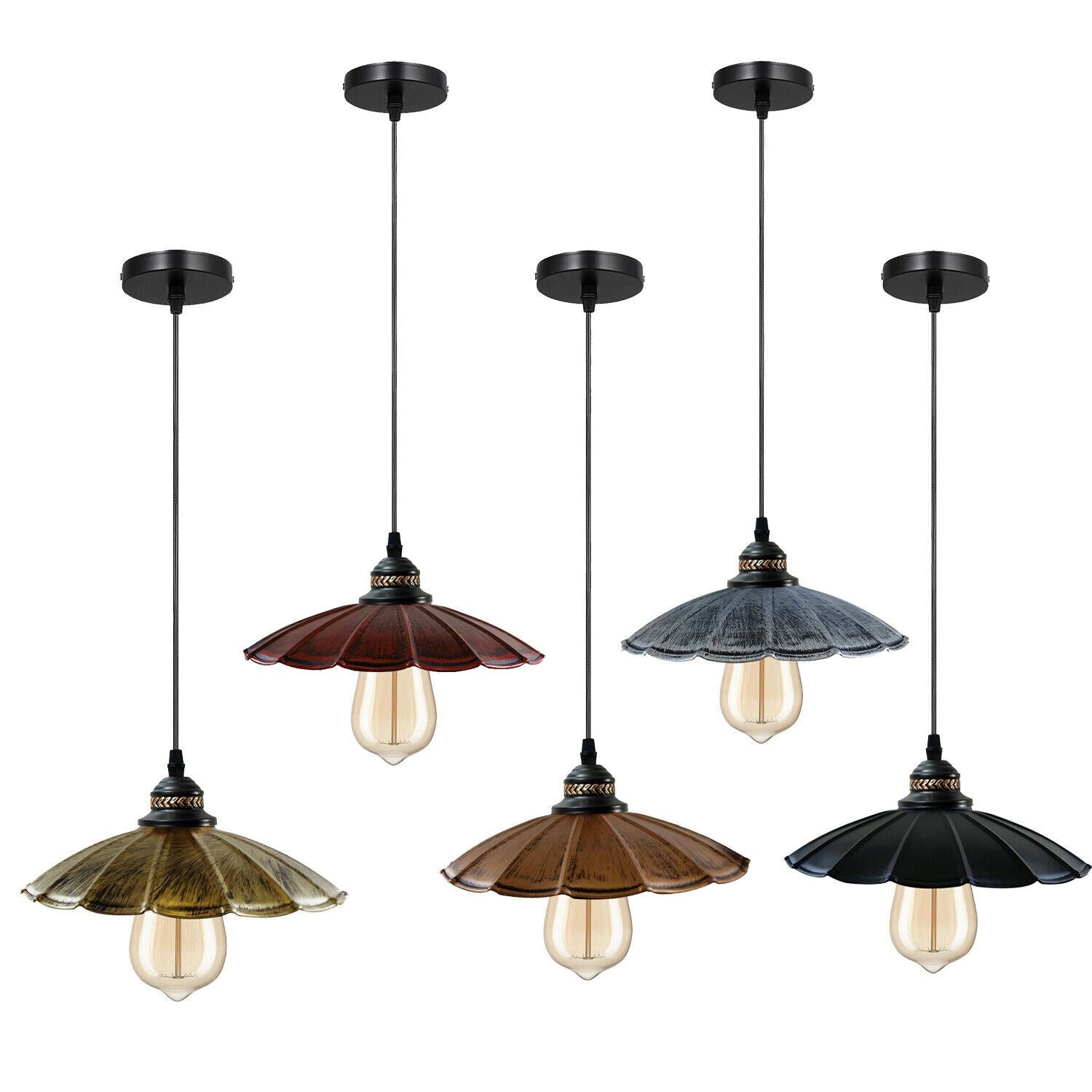 Industrial Vintage Retro Hanging Pendant Lighting for Kitchen Island, Cage Hanging Light Fixtures~1291-24