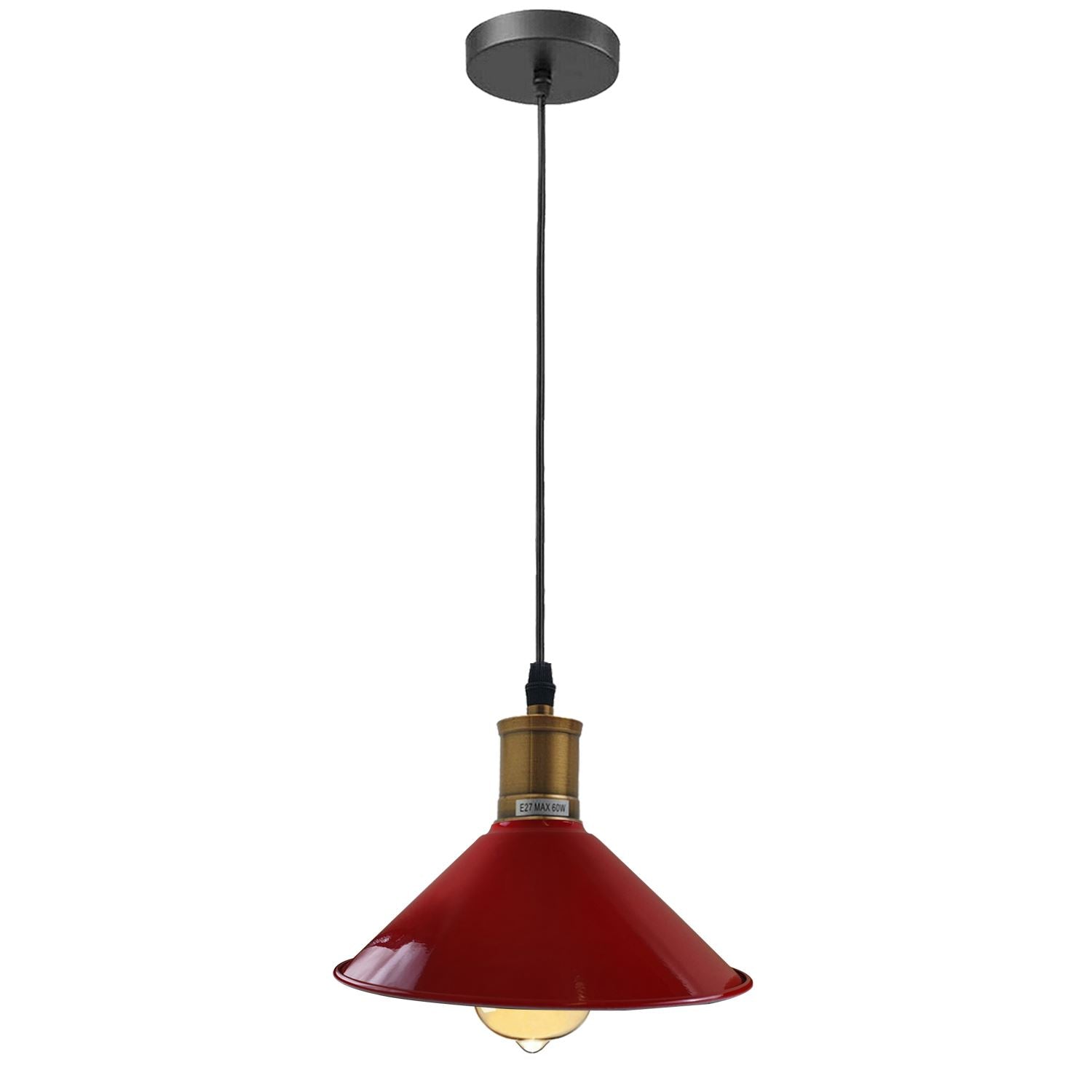 Vintage Industrial Ceiling Pendant Light Retro Loft Style Metal Shade Lamp~1420-13