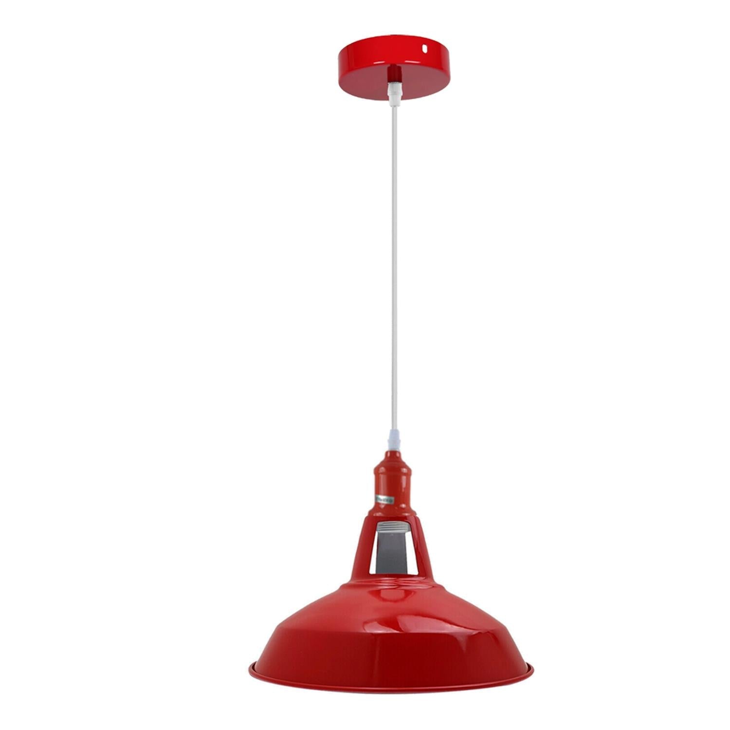 Modern Red Lighting Pendant Shade Metal Retro Bedroom Kitchen Modern Light Style Home~1435-11