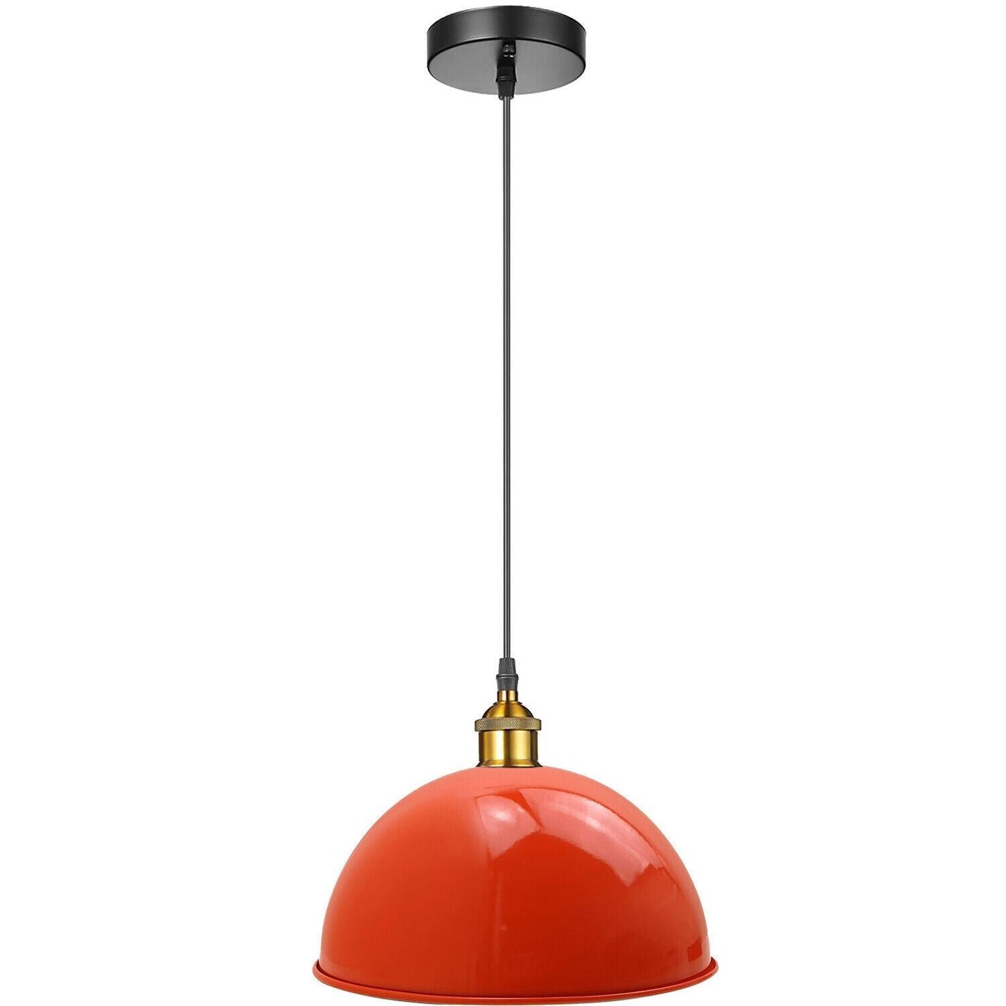 Modern Vintage Industrial E27 Retro Orange Ceiling Wall Lamp Shade Pendant Light~1433-5