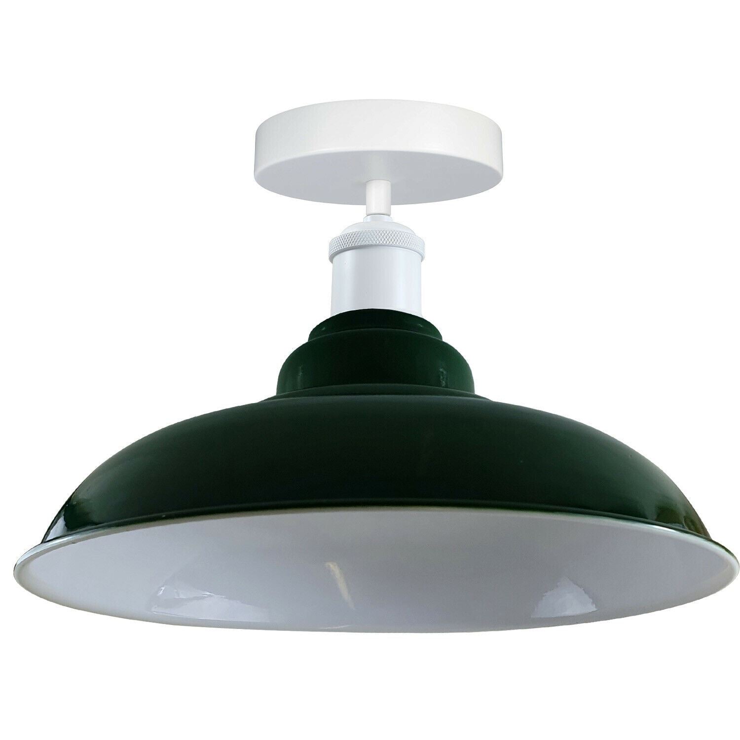 Modern Industrial Style Ceiling Light Fittings Metal Flush Mount Bowl Shape Shade Indoor Lighting, E27 Base~1192-2