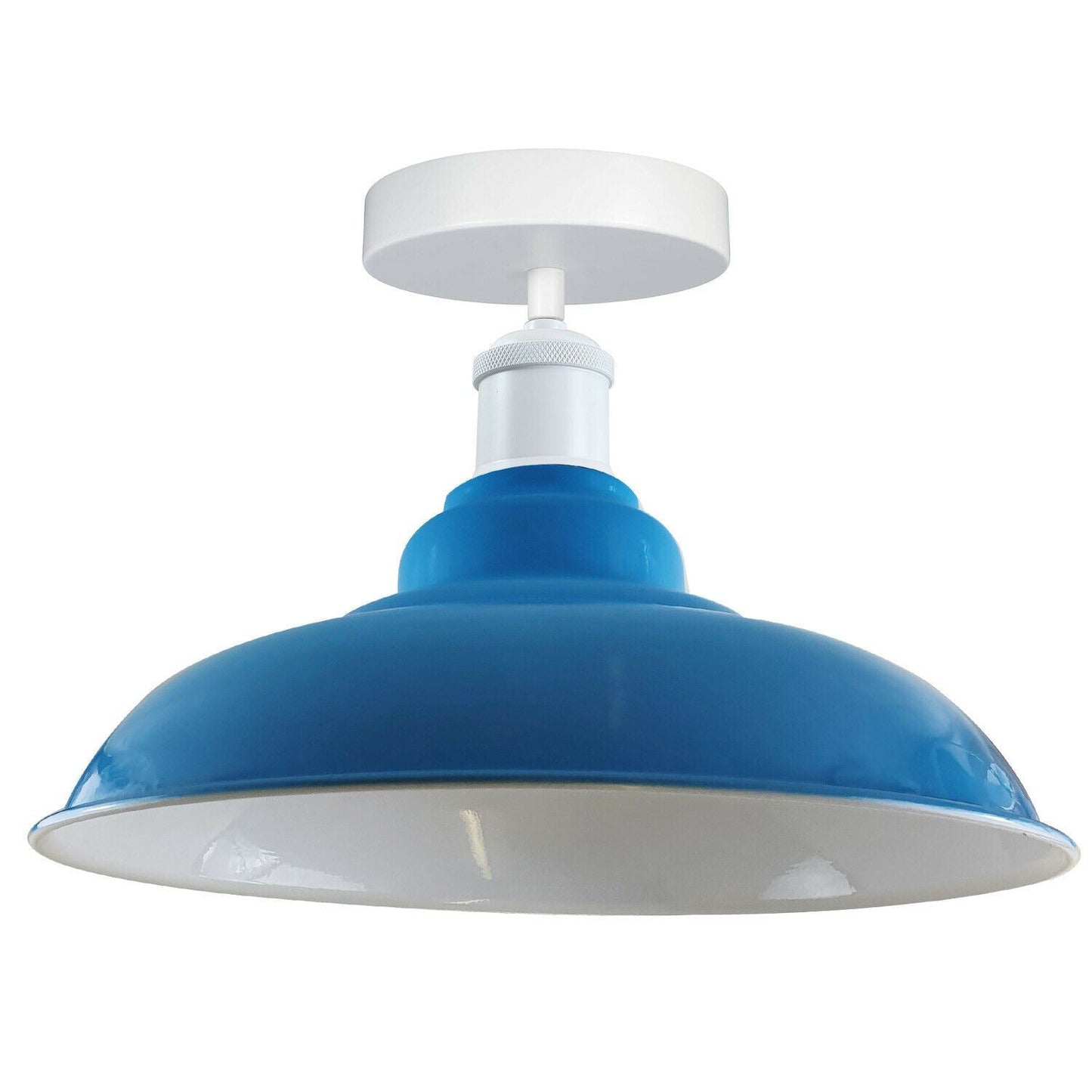 Modern Industrial Style Ceiling Light Fittings Metal Flush Mount Bowl Shape Shade Indoor Lighting, E27 Base~1192-5