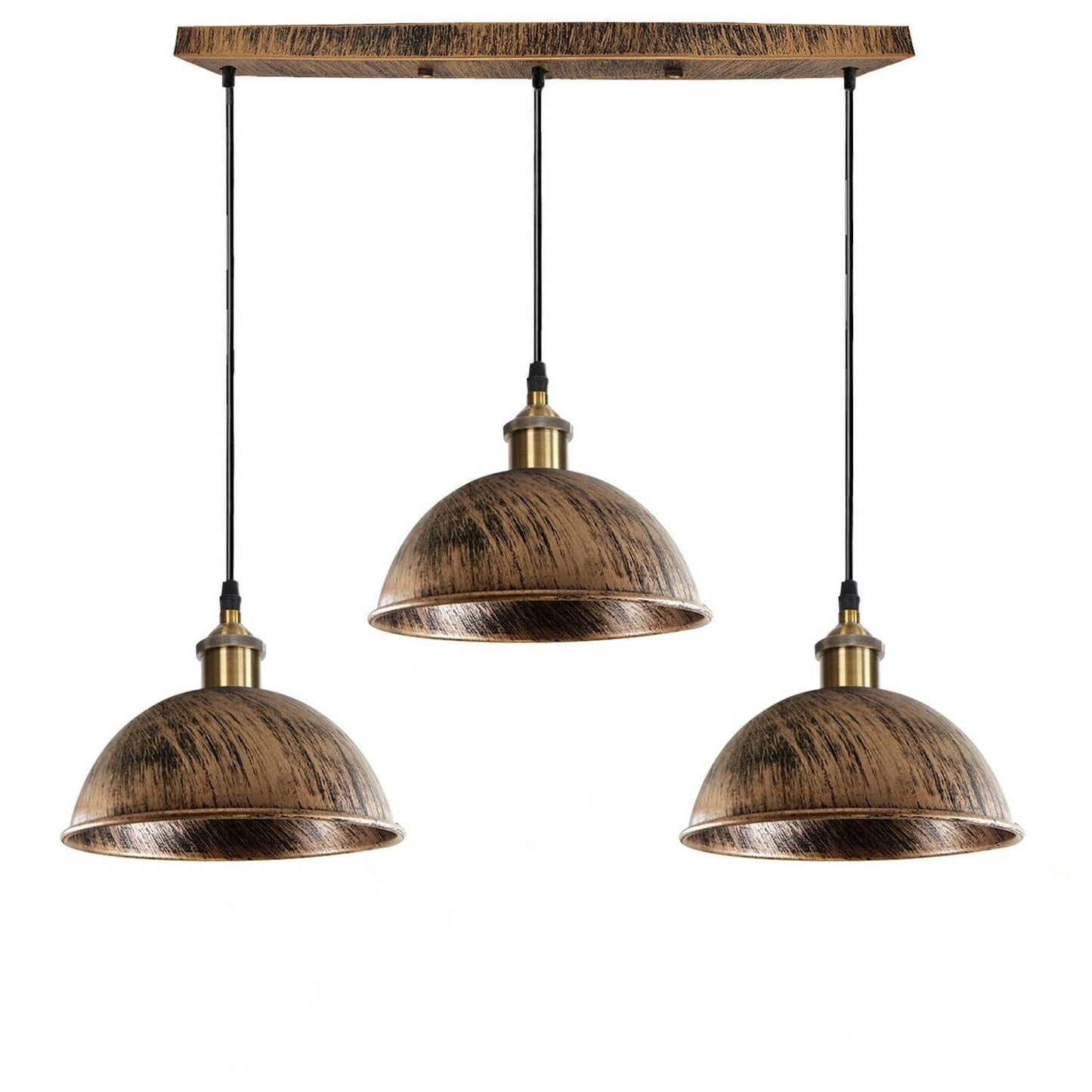 Vintage Industrial Retro 3Head Dome Ceiling Pendant Lamp Shade Light Kit~1248-13