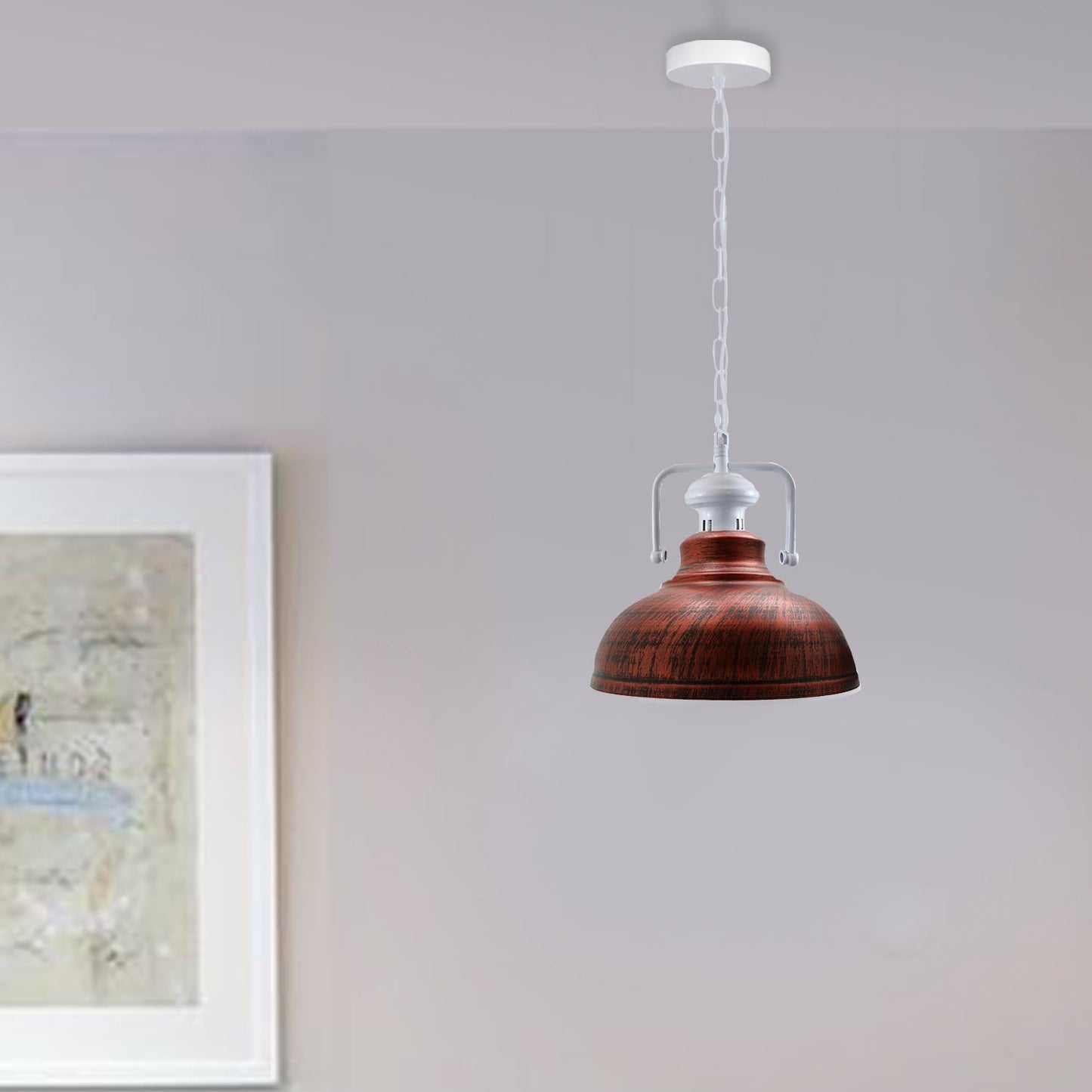 Industrial vintage Metal Retro Barn slotted various colours Indoor Pendant Ceiling Light Fixture~4056-114