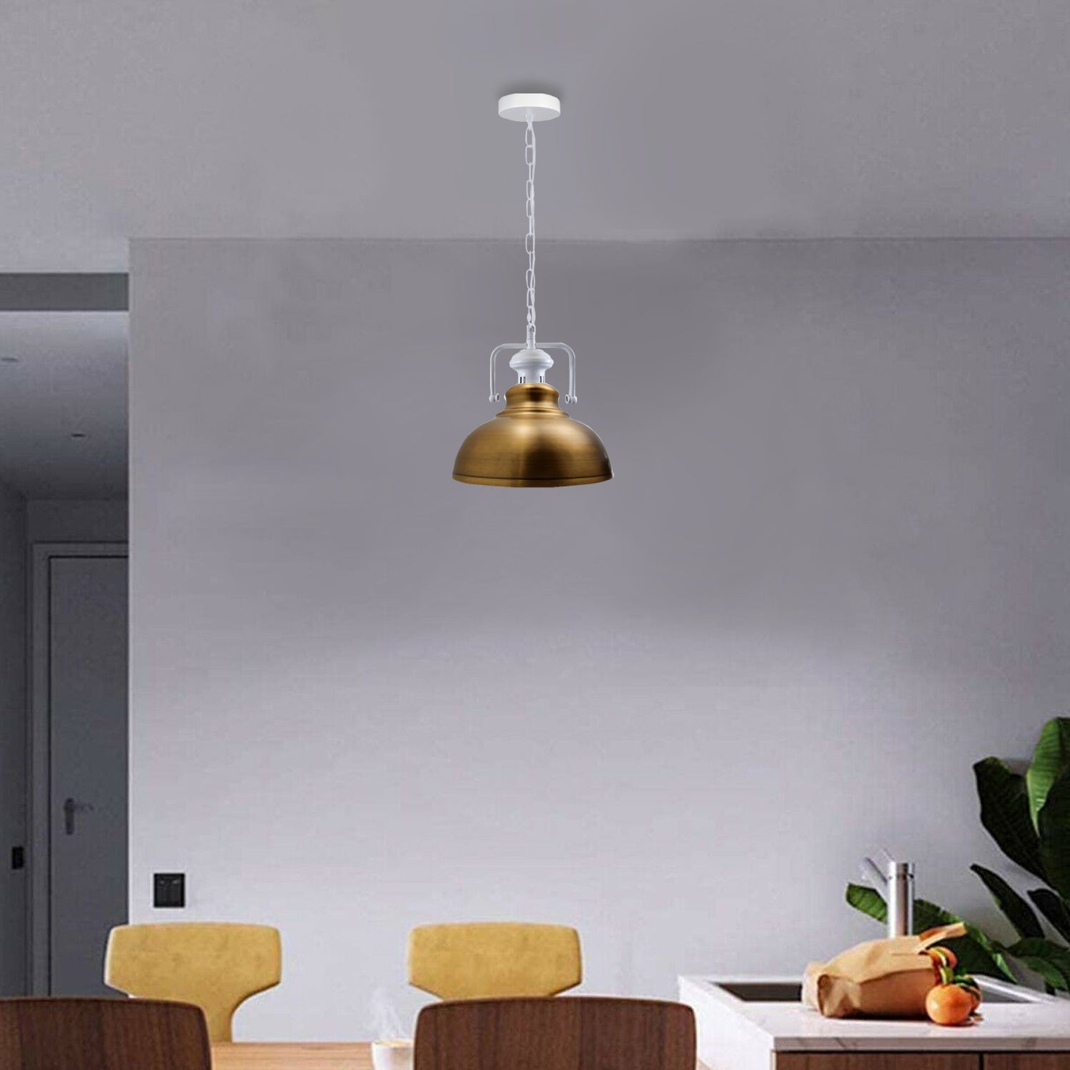 Industrial vintage Metal Retro Barn slotted various colours Indoor Pendant Ceiling Light Fixture~4056-103