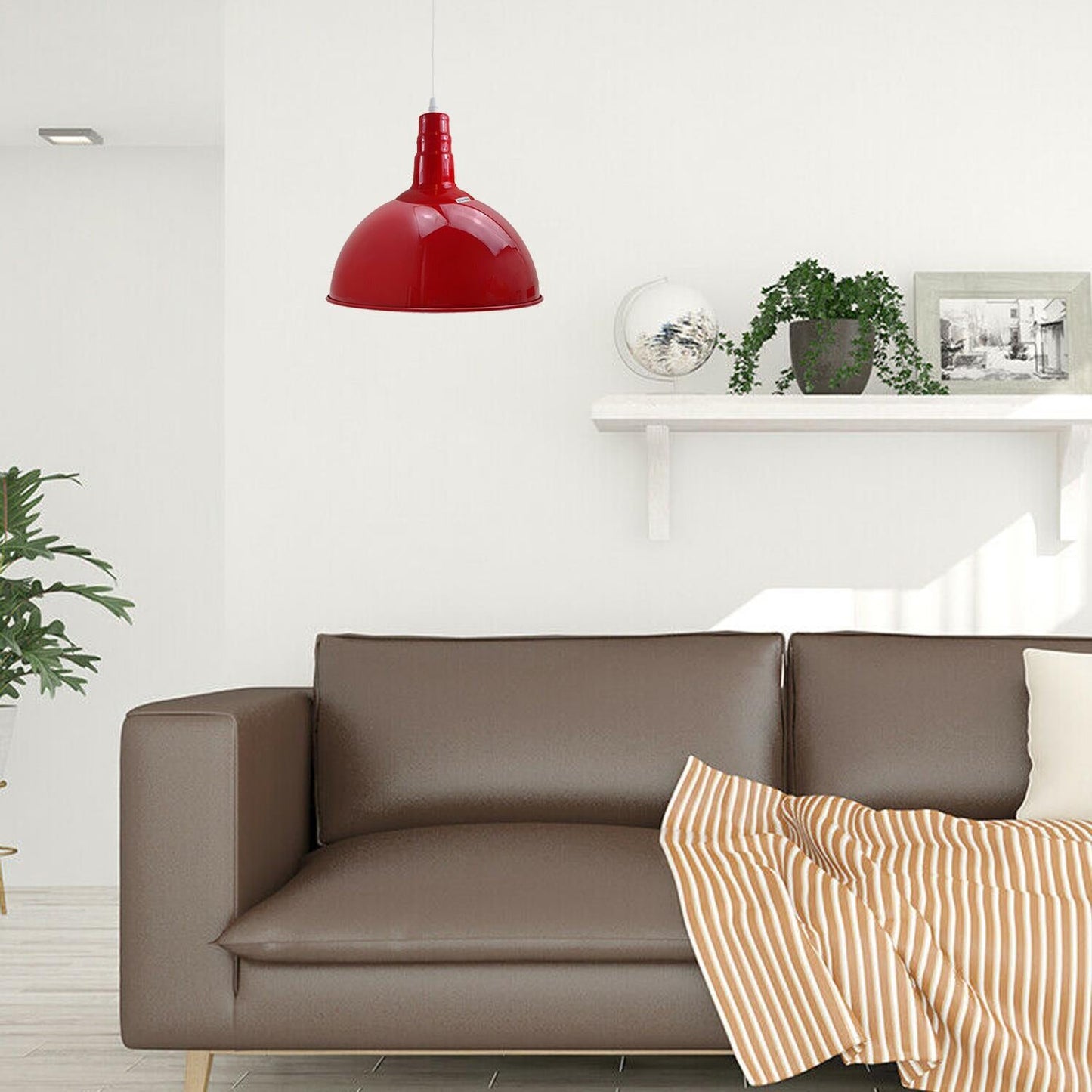 Modern Red Lighting Pendant Shade Metal Retro Bedroom Kitchen Modern Light Style Home~1435-58