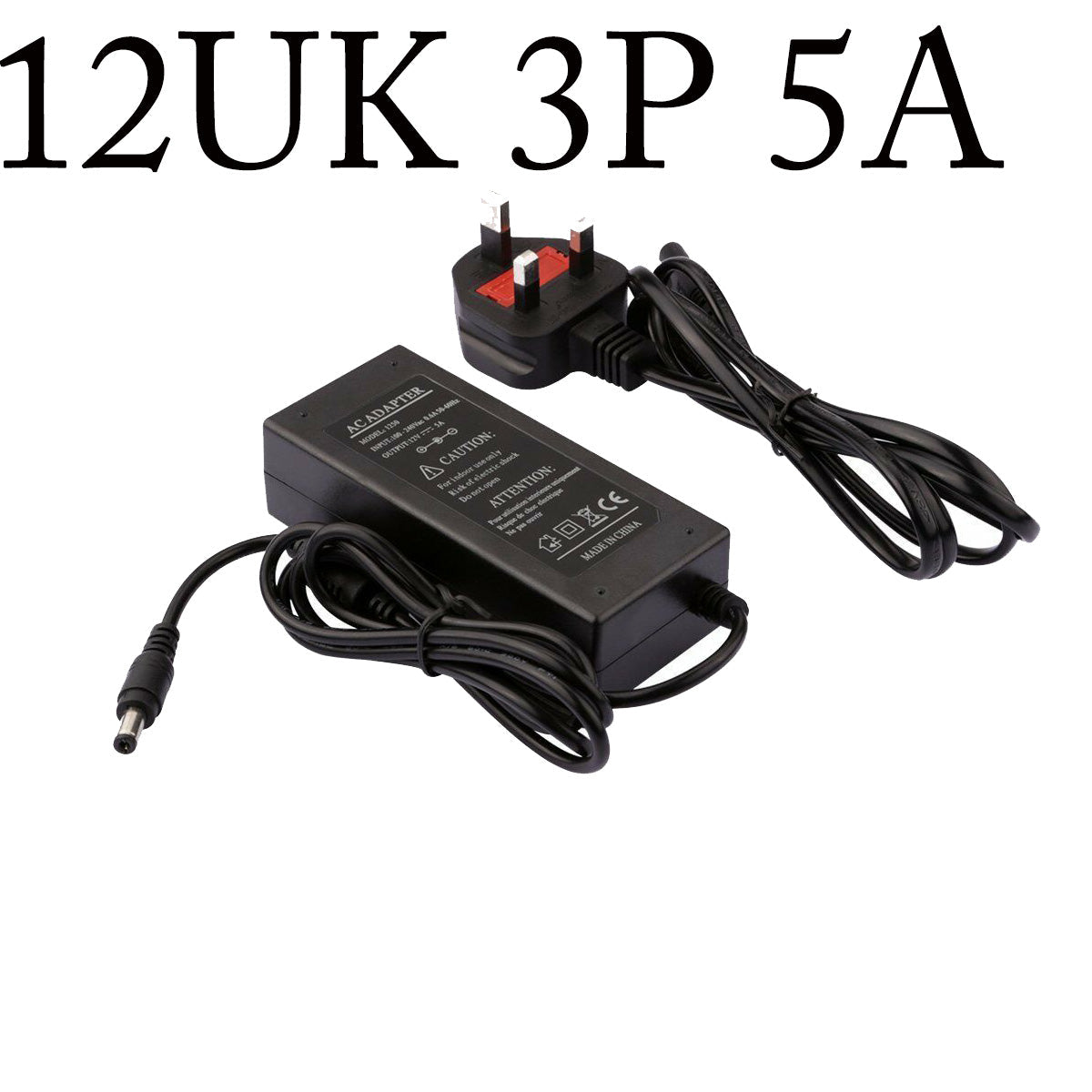 Universal Power Adapters AC 100-240V to DC 12V Power Adapter, UK Plug Cord Switching Power Supply~4090-3