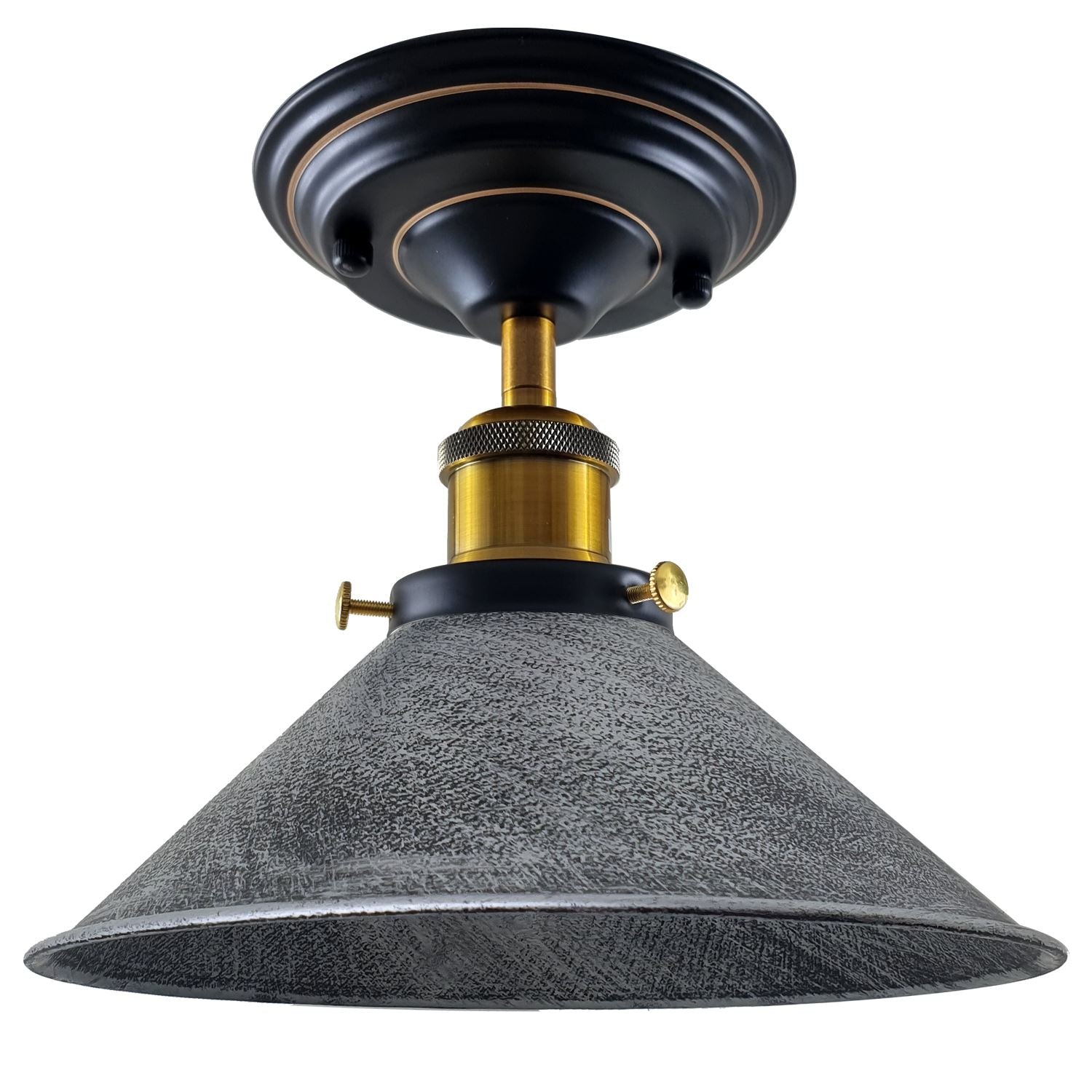 Vintage Industrial Retro Metal Indoor Ceiling Light Flush Mount Retro Cone Shade Lamp UK~1229-8