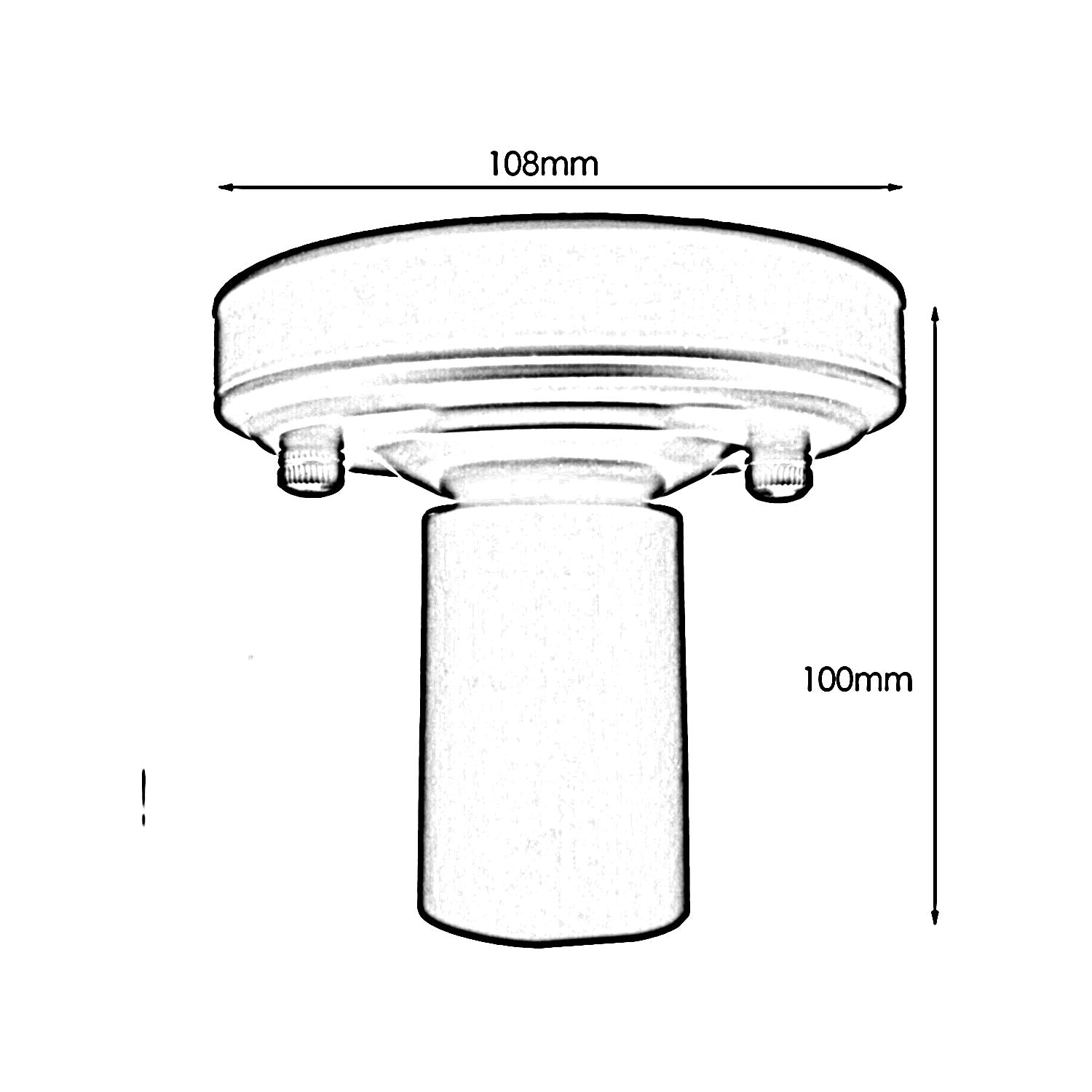 LEDSone Vintage Retro Ceiling Light Modern Industrial Metal Flush Mount E27 Ceiling Lamp Crome Holder ~ 3529-1