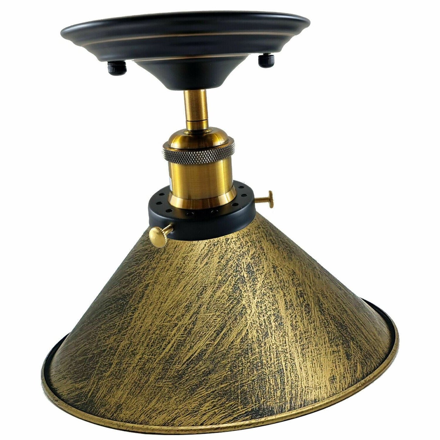 Vintage Industrial Retro Metal Indoor Ceiling Light Flush Mount Retro Cone Shade Lamp UK~1229-14