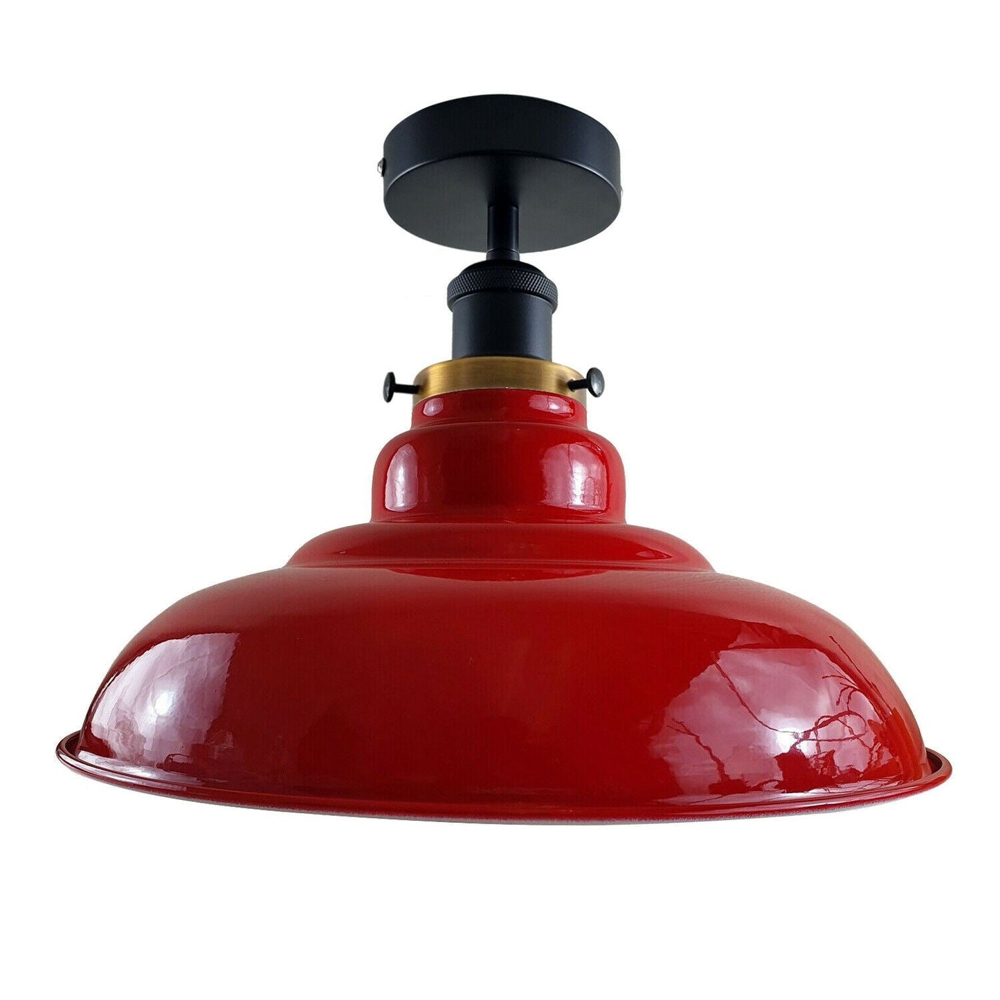 Modern Vintage Industrial Flush Mount Ceiling Light Metal Shape Shade Indoor Light Fitting For Bed room, Kitchen, Living room and Dining room~1238-3