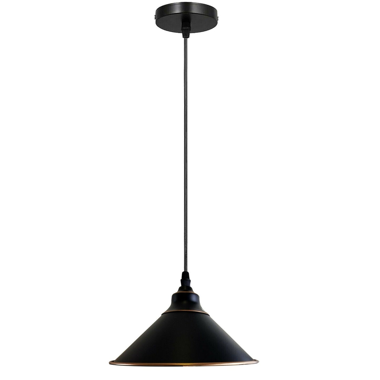 Industrial Vintage Ratio single head Round Black cone Ceiling Pendent lights E27 Holder Chandelier~3709-0