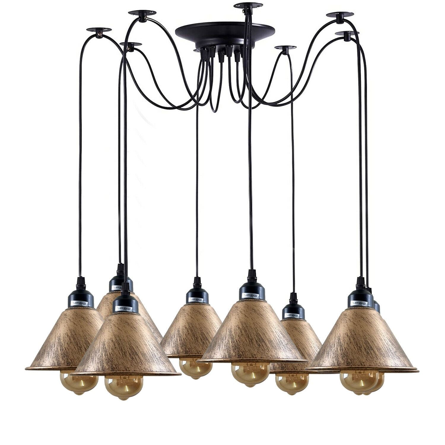 Industrial Retro Modern 8Way Vintage Loft Spider Ceiling Pendant Light~1131-1