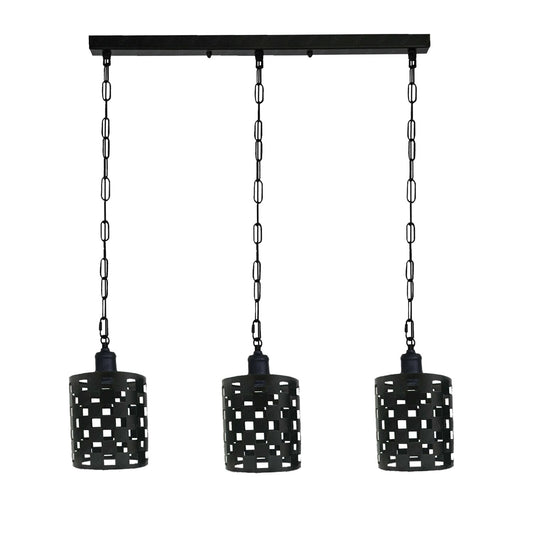 Industrial Vintage Retro Drum Cylinder shape Various colours Metal Ceiling 3 way rectangle Pendant cage Lights E27~4001-10