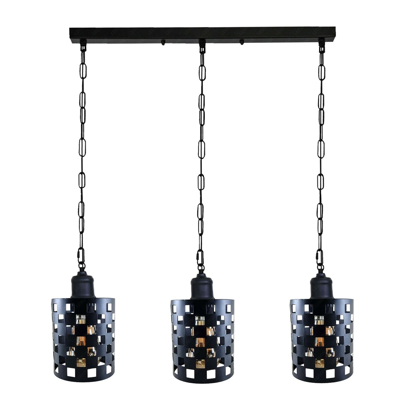 Industrial Vintage Retro Drum Cylinder shape Various colours Metal Ceiling 3 way rectangle Pendant cage Lights E27~4001-4