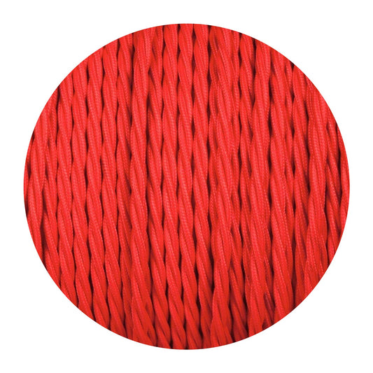 2 core Twisted Italian Braided Cable, Electrical Fabric Flexible Lamp Cable Wire Cord for UK Light~4084-20