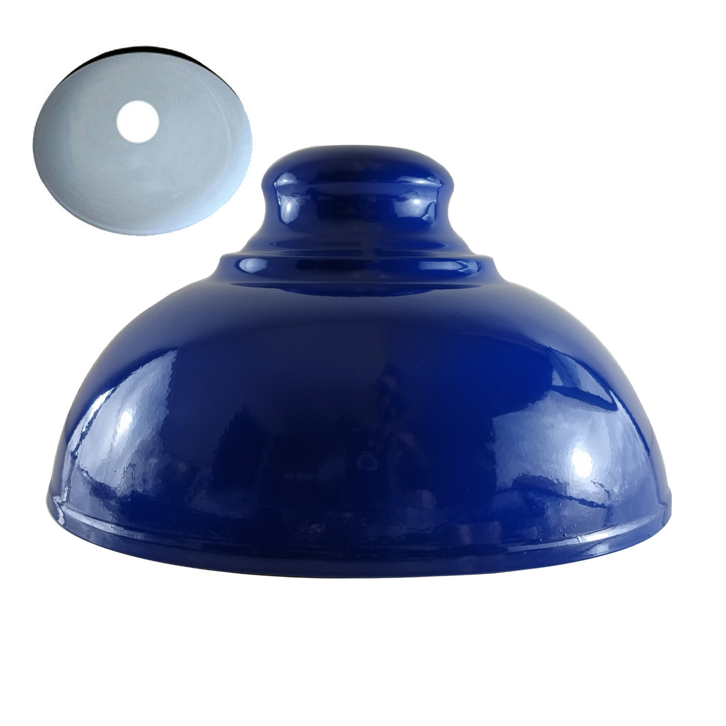 Navy blue Industrial Metal Easy Fit Curvy Shape Lamp Shade For Living Room Kitchen Dining Table Bedroom~1141-1