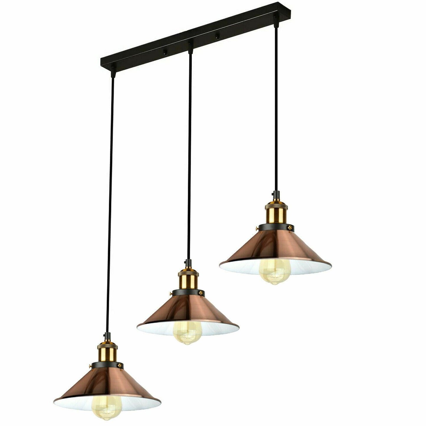 Ceiling Pendant Light Modern Style 3 Cluster Metal Lampshade Colour Light Shades~1323-5