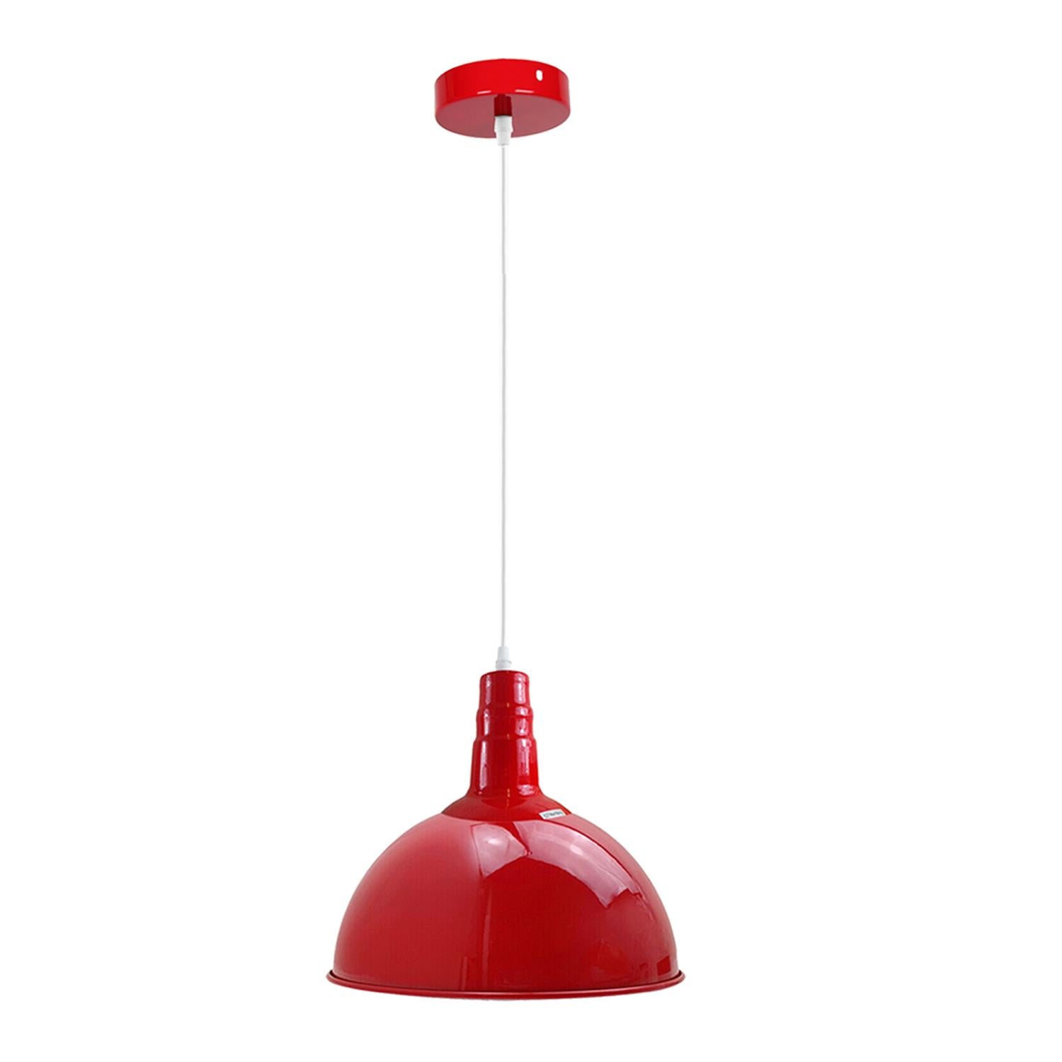 Modern Red Lighting Pendant Shade Metal Retro Bedroom Kitchen Modern Light Style Home~1435-8