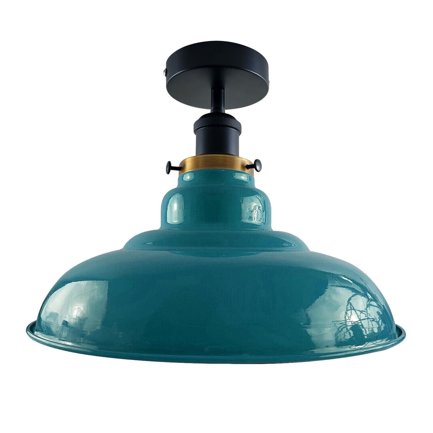 Modern Vintage Industrial Flush Mount Ceiling Light Metal Shape Shade Indoor Light Fitting For Bed room, Kitchen, Living room and Dining room~1238-50