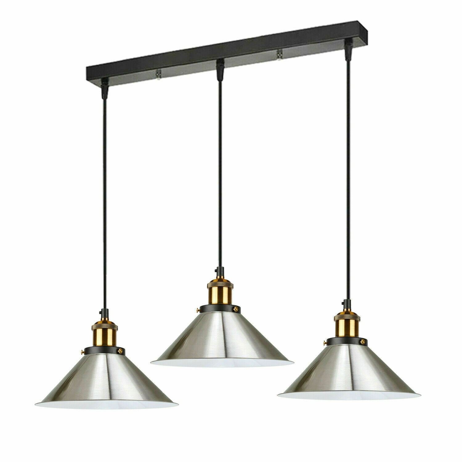 Ceiling Pendant Light Modern Style 3 Cluster Metal Lampshade Colour Light Shades~1323-3