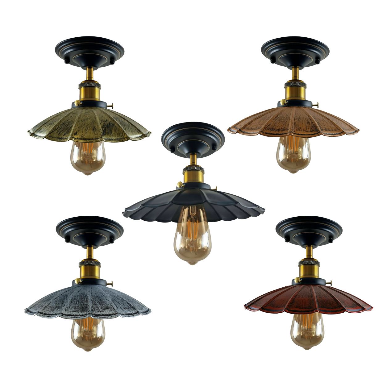 Modern Retro Light Shades Ceiling Metal Kitchen Lampshade Vintage Home Indoor Lighting~1230-30