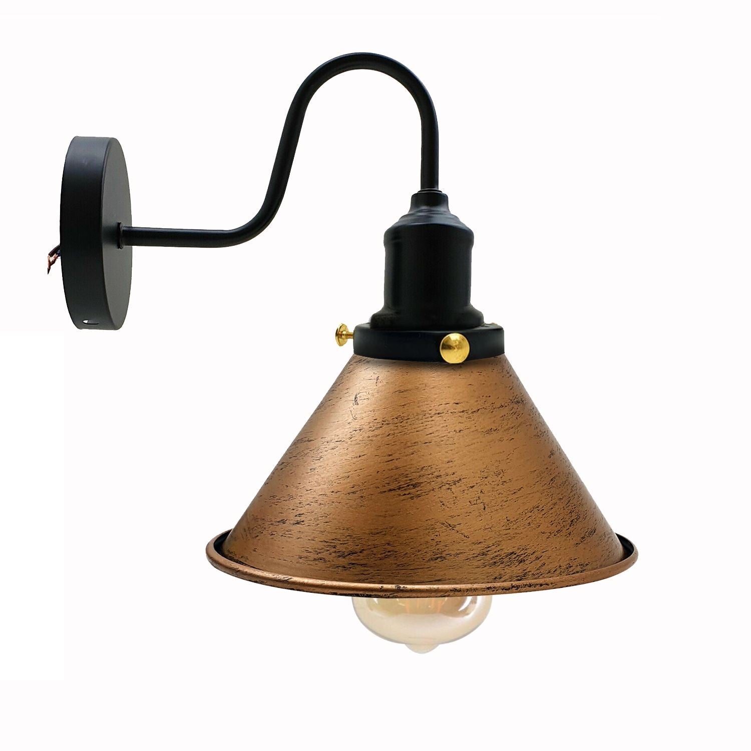 Industrial Metal Wall Light Fitting Vintage Cone shape Wall Sconce~3388-6