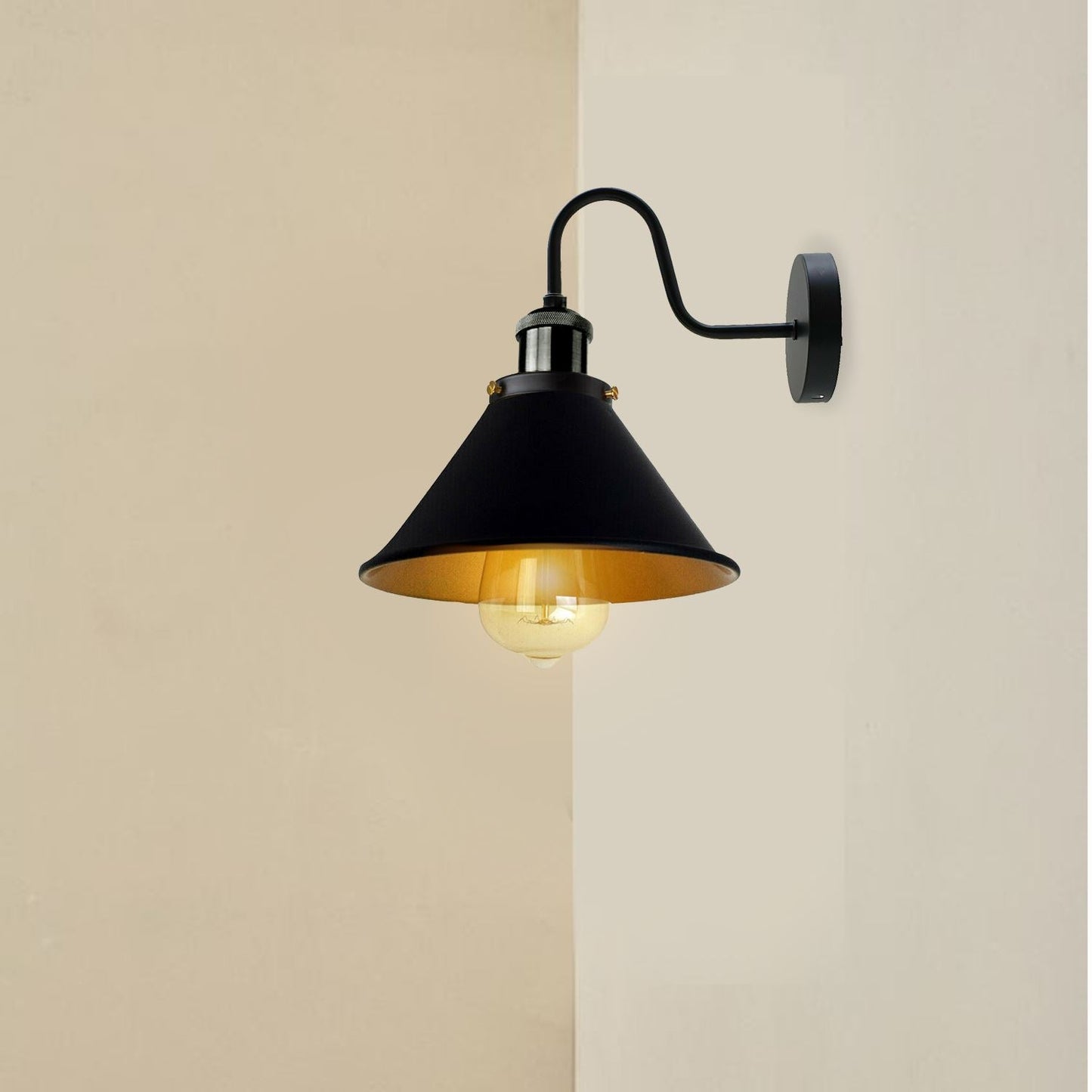 Industrial Metal Wall Light Fitting Vintage Cone shape Wall Sconce~3388-24