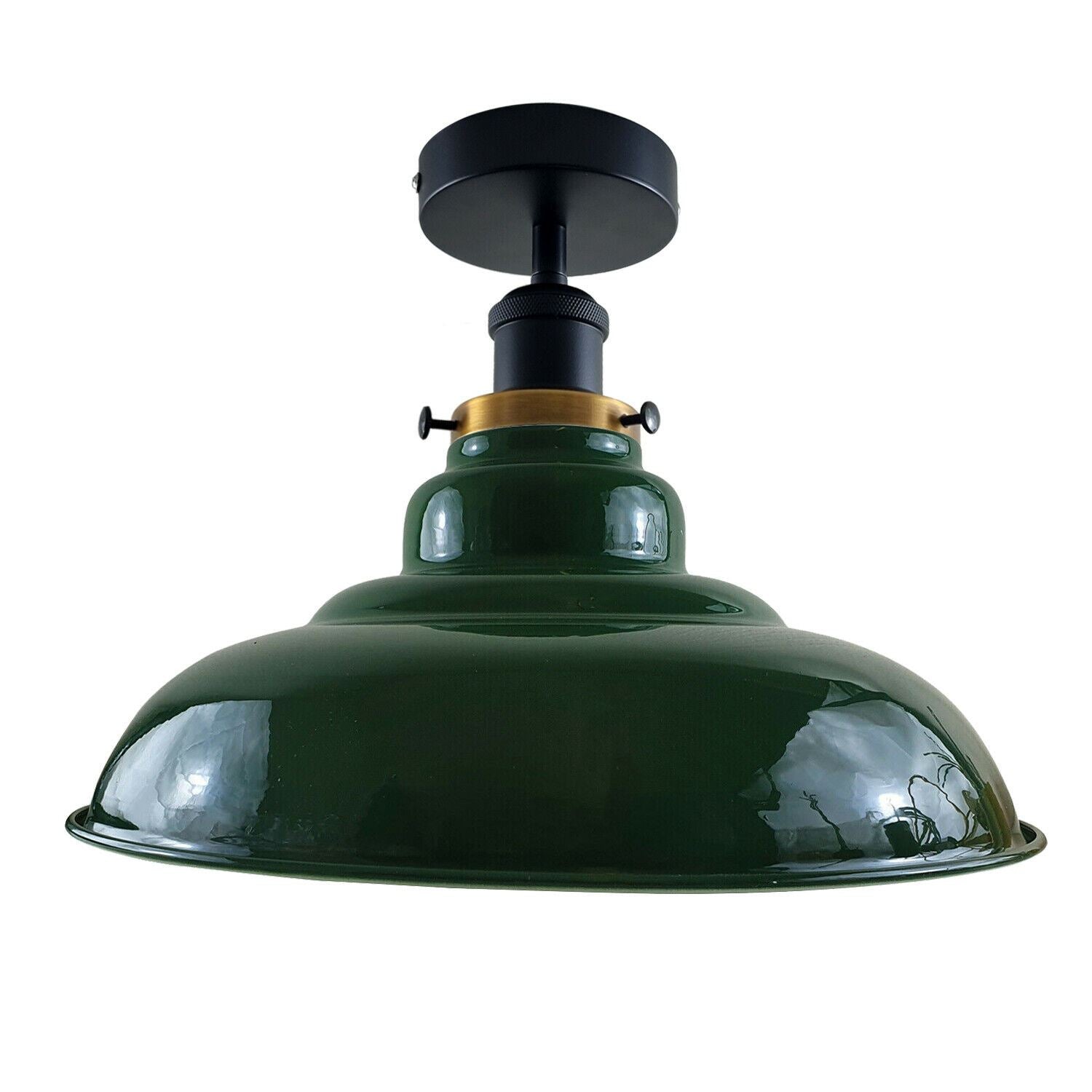 Modern Vintage Industrial Flush Mount Ceiling Light Metal Shape Shade Indoor Light Fitting For Bed room, Kitchen, Living room and Dining room~1238-21