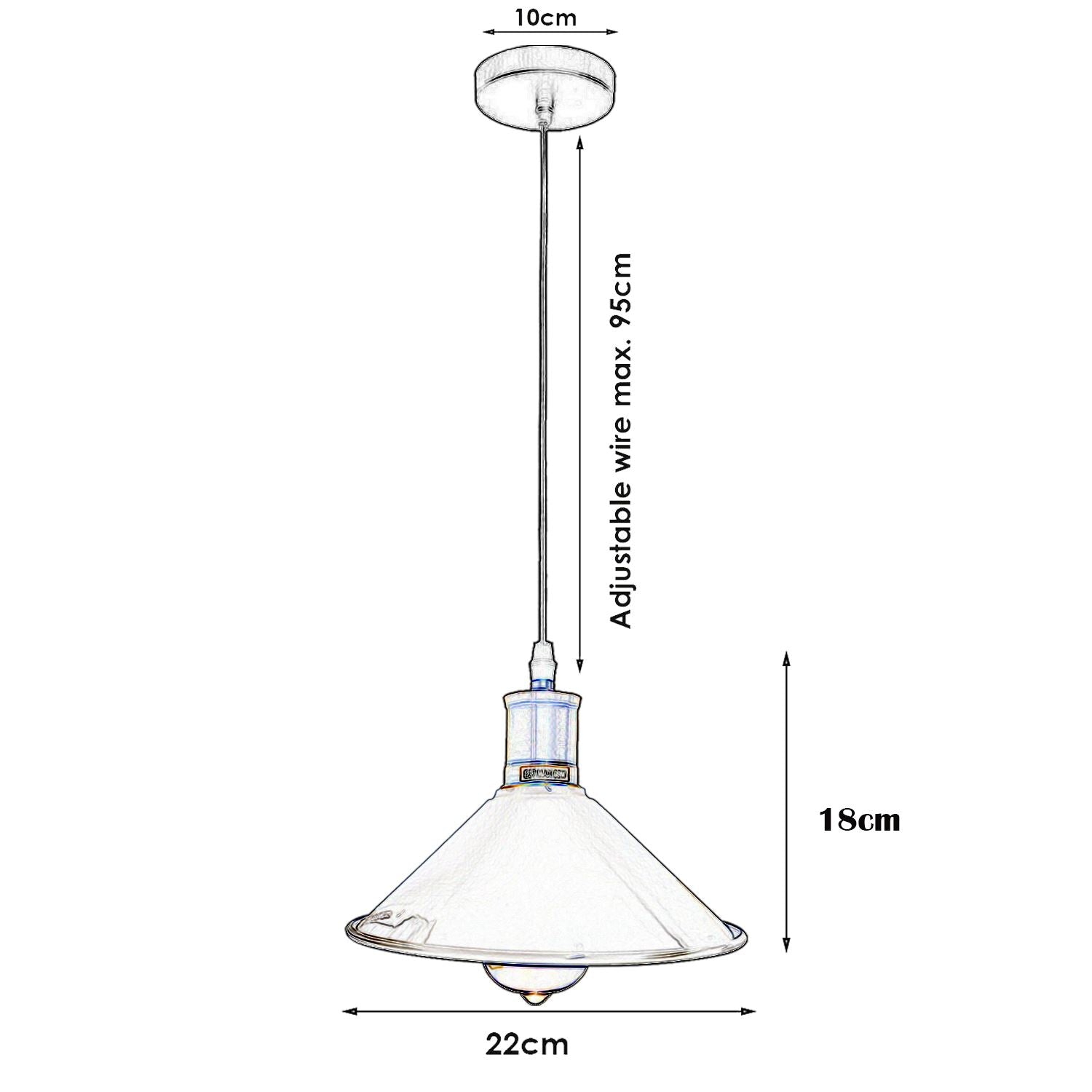 Vintage Industrial Ceiling Pendant Light Retro Loft Style Metal Shade Lamp~1420-27