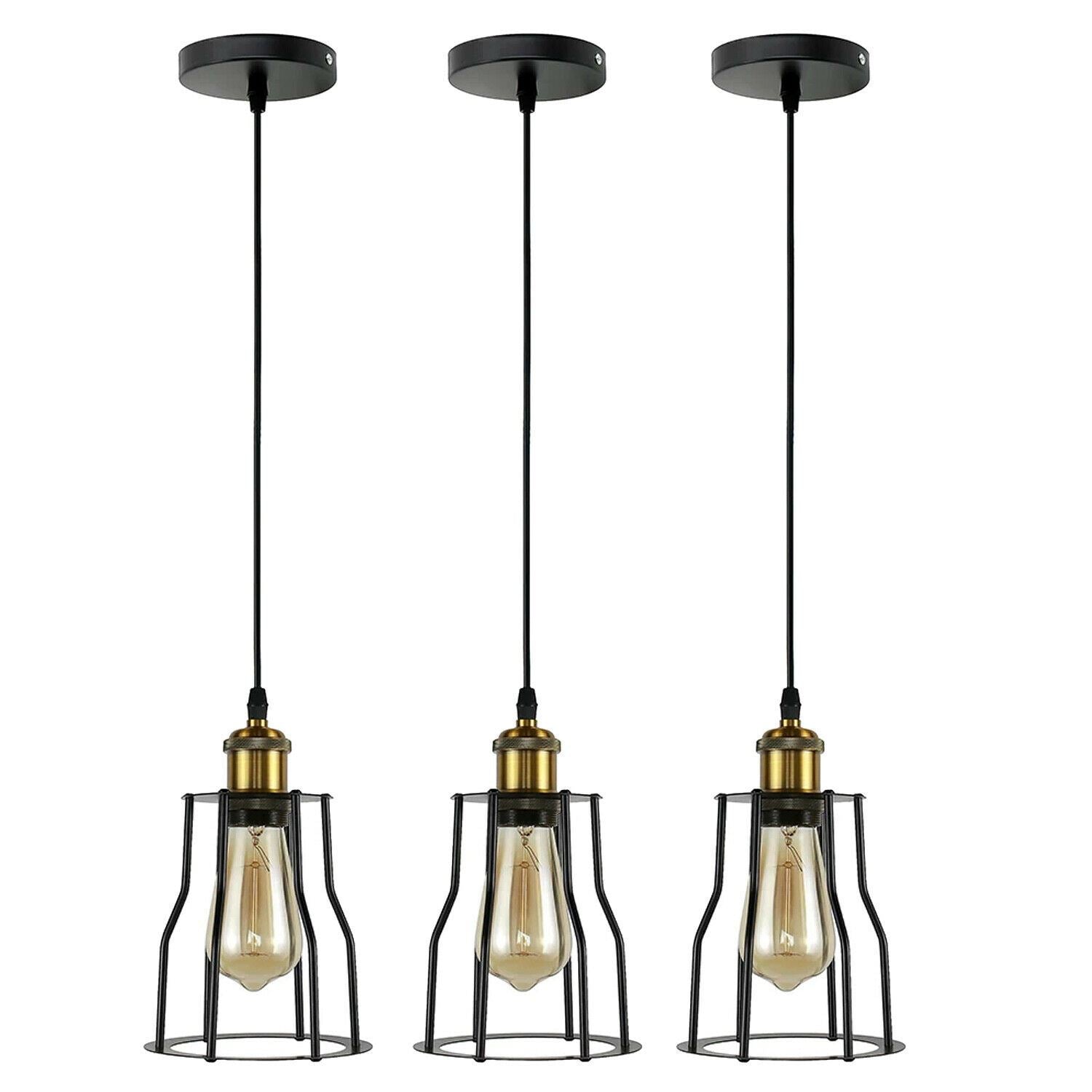 Vintage Industrial Modern Retro Loft Cage Ceiling Lamp Cage Pendant Lights~1417-2