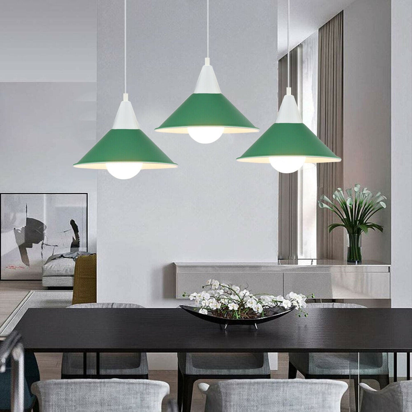 3 Head Modern Chandelier Pendant Light Shade Colour Ceiling Pendant Lampshades~2079-15