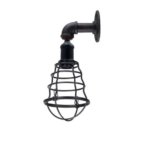 Modern Wall Sconce Lamp Industrial Rustic Metal Water Pipe Finish - Retro Wall Mount Fixture~1246-0