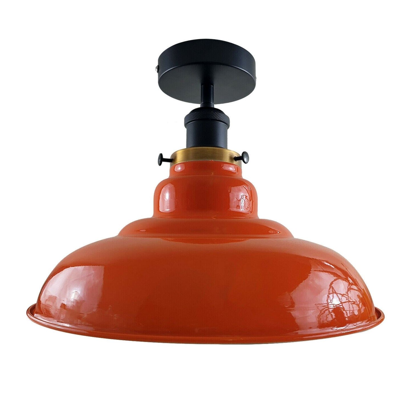 Modern Vintage Industrial Flush Mount Ceiling Light Metal Shape Shade Indoor Light Fitting For Bed room, Kitchen, Living room and Dining room~1238-2