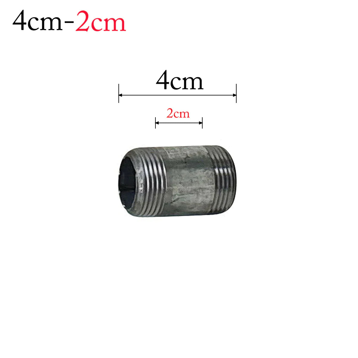 ¾ inch barrel nipple malleable Iron fitting Male BSPT 3/4in to Male BSPT 3/4in - Black Variable sizes from 2.5cm to 60cm~3632-47