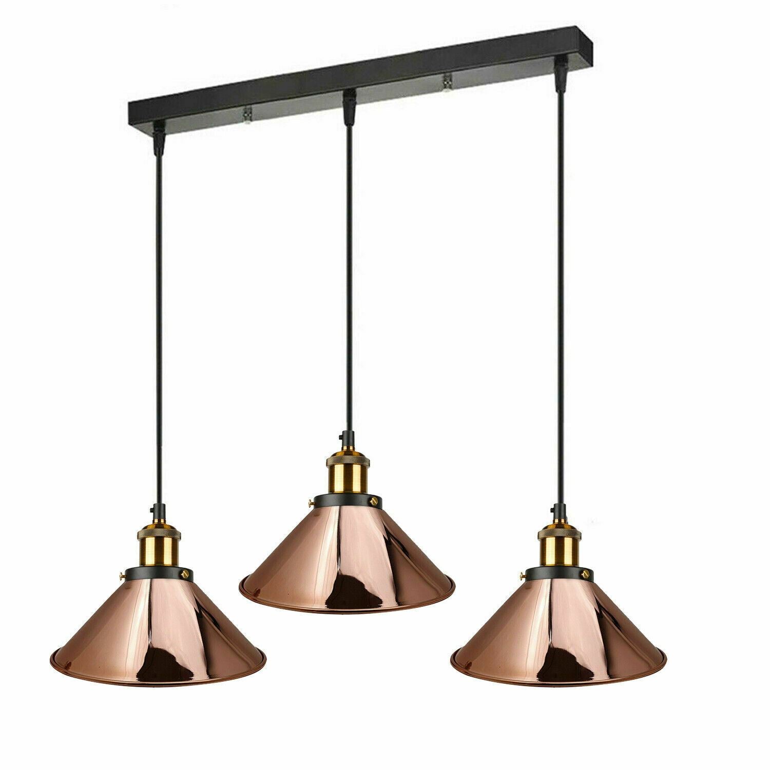 Ceiling Pendant Light Modern Style 3 Cluster Metal Lampshade Colour Light Shades~1323-1